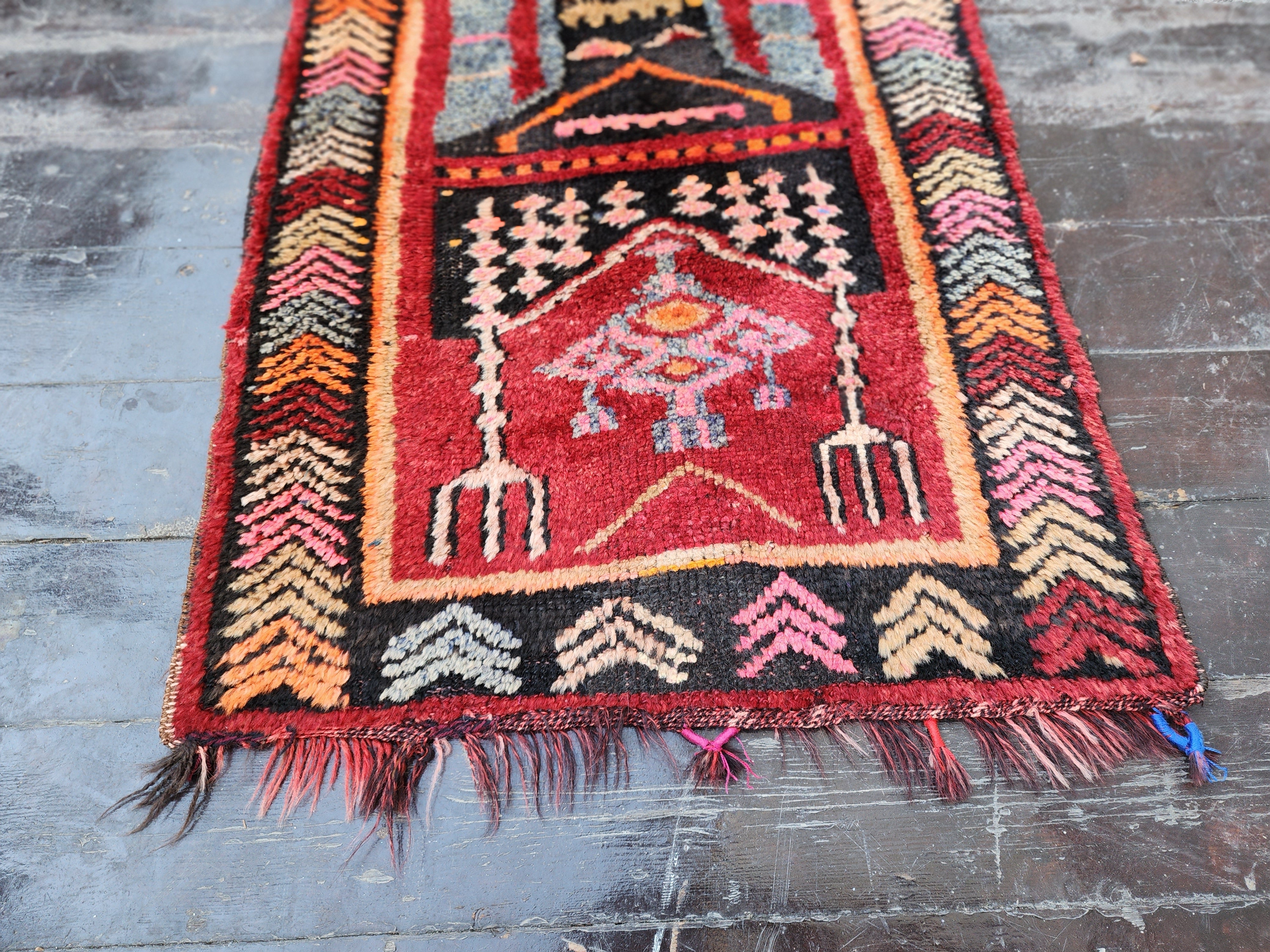 vintage Turkish Small Rug — styled view
