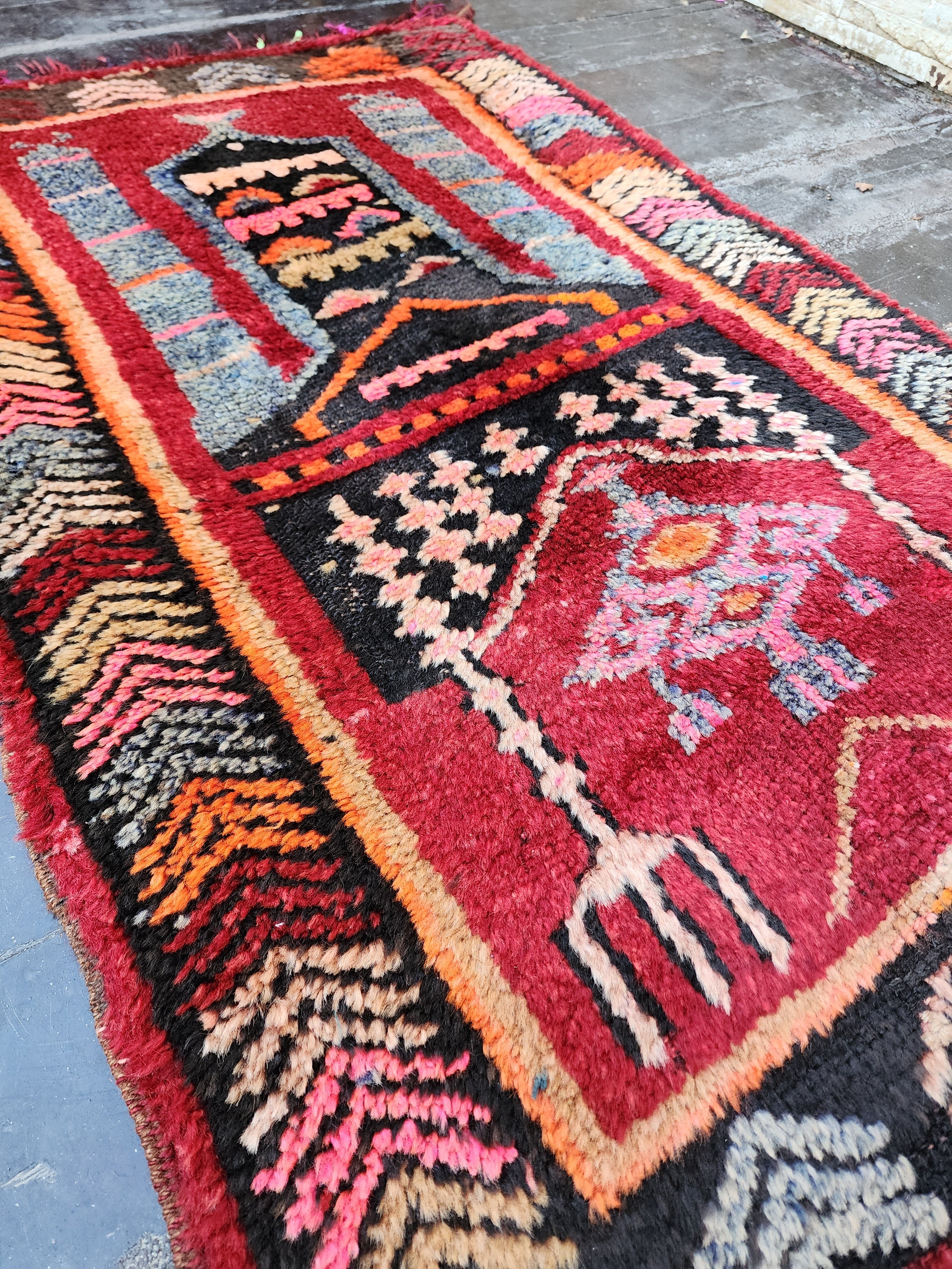 vintage Turkish Small Rug — back view