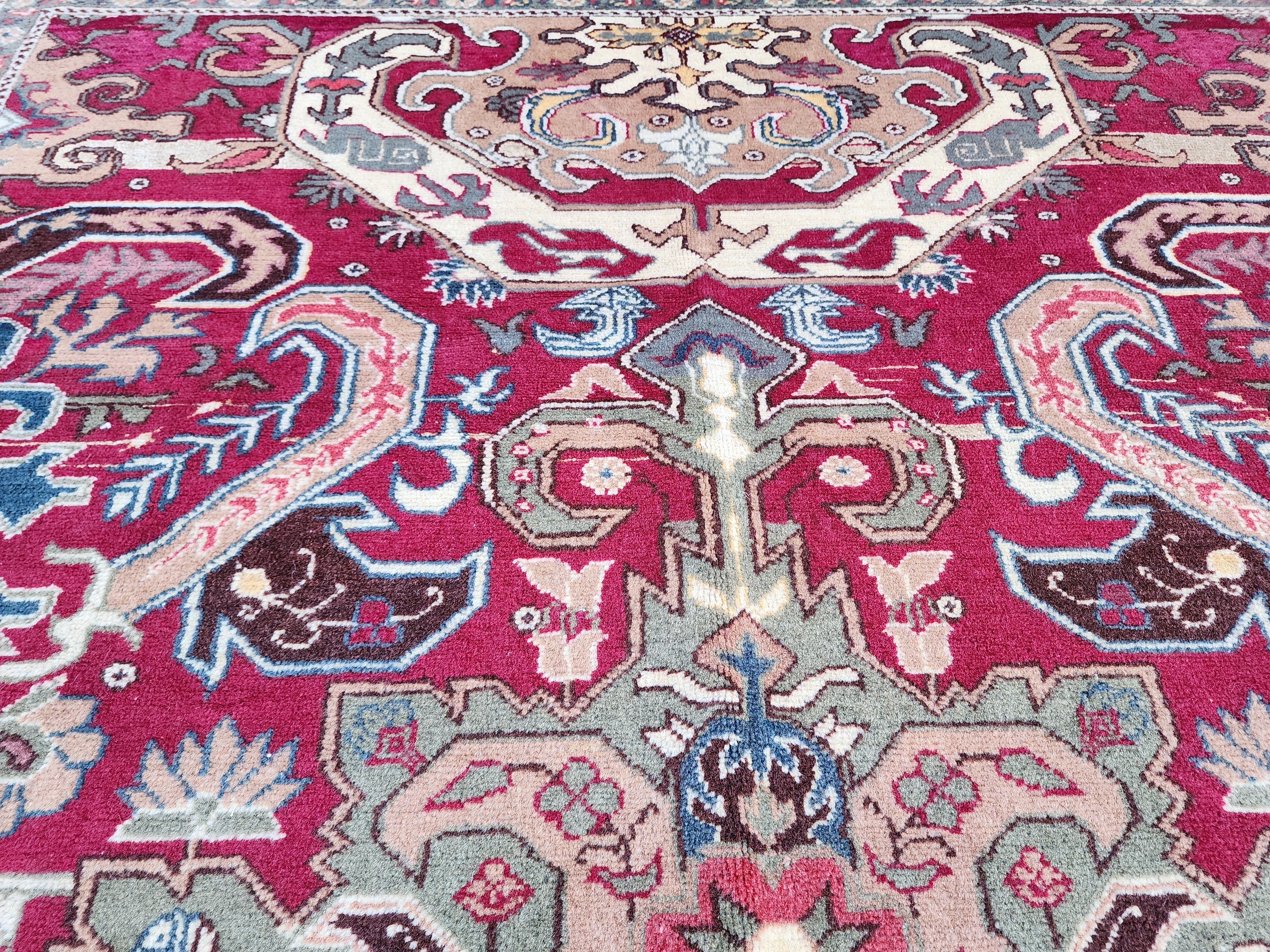 vintage Kayseri Silk Area Rug — edge weave