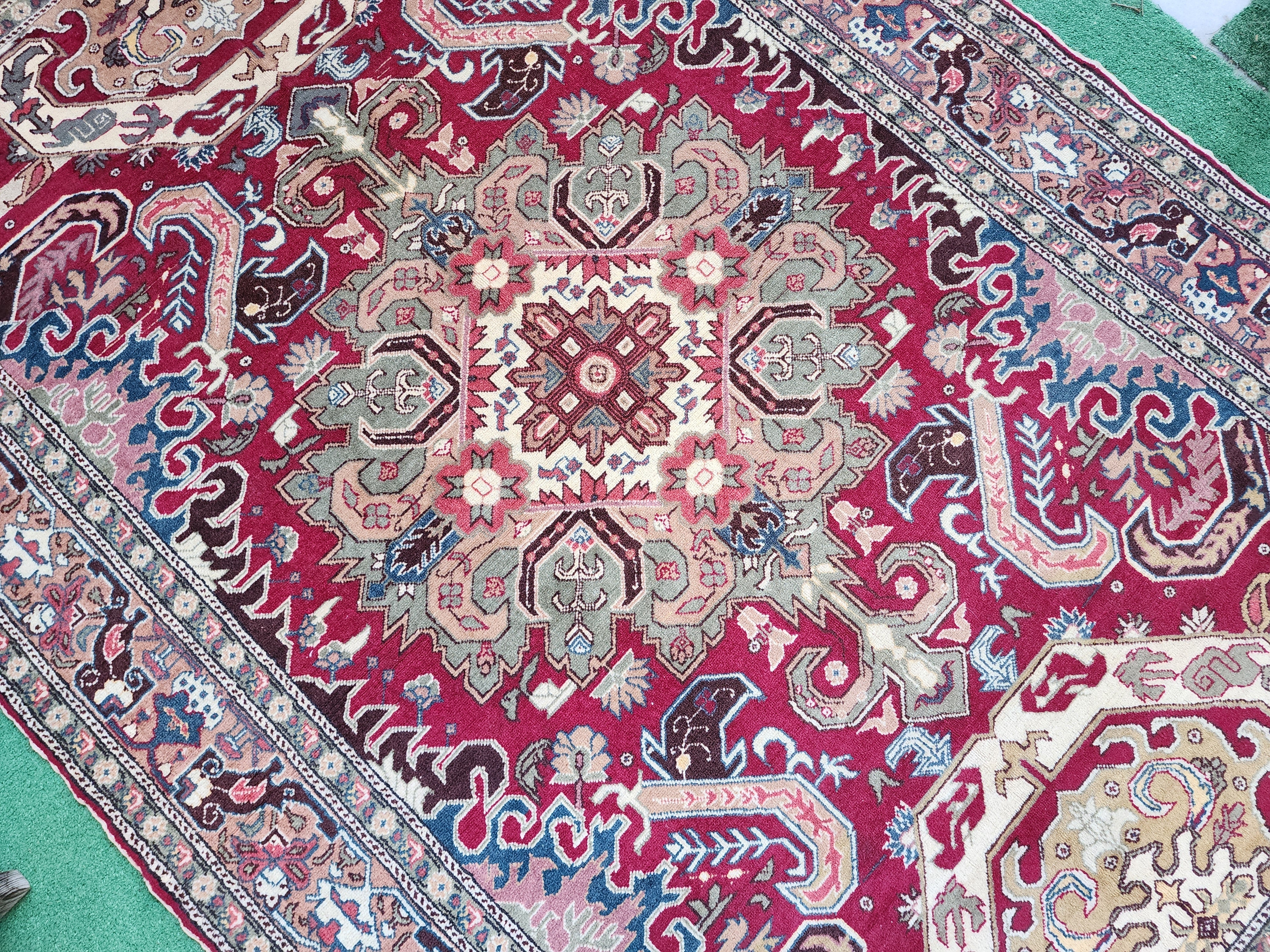 vintage Kayseri Silk Area Rug — in setting