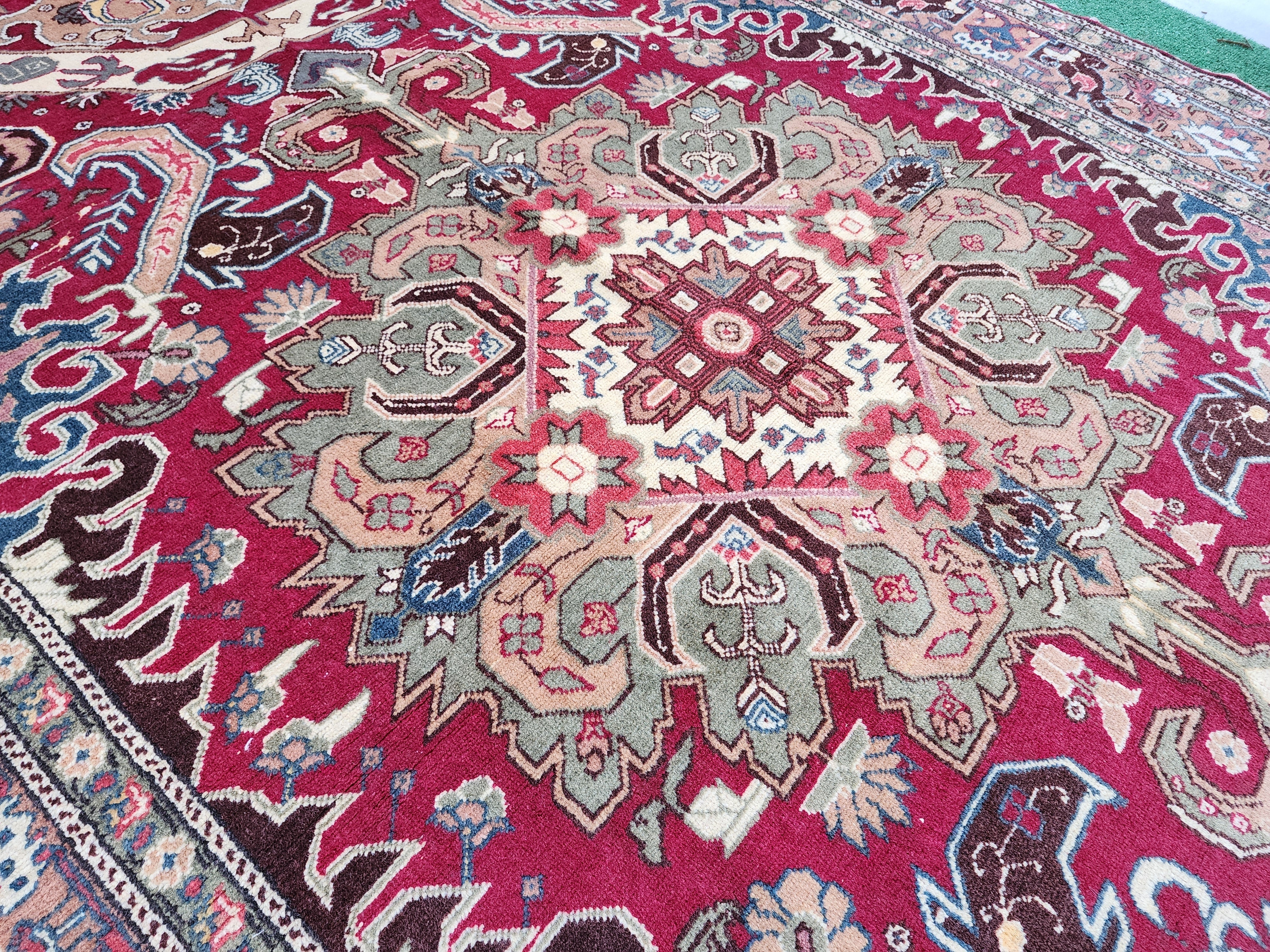 vintage Kayseri Silk Area Rug — corner detail