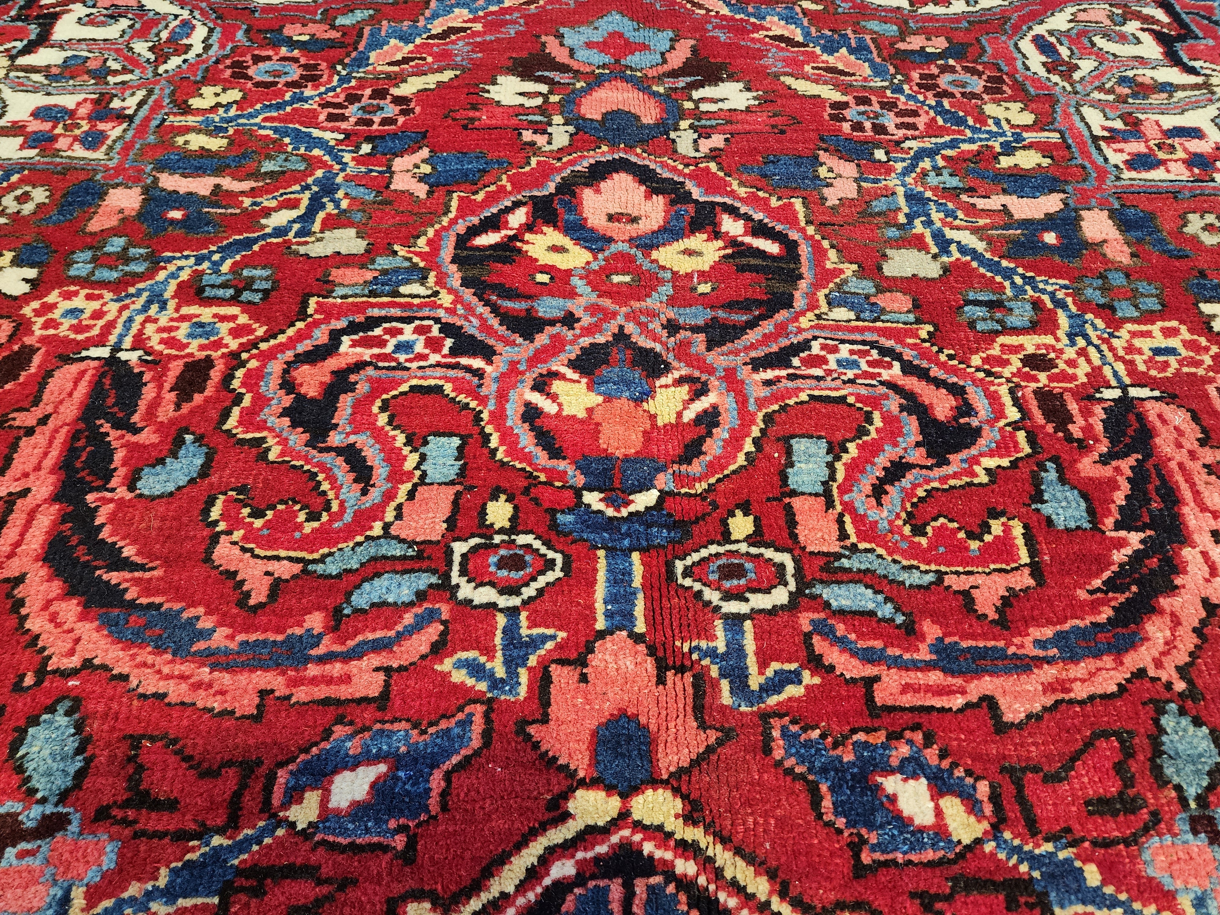 vintage Oriental Wool Large Area Rug — styled view