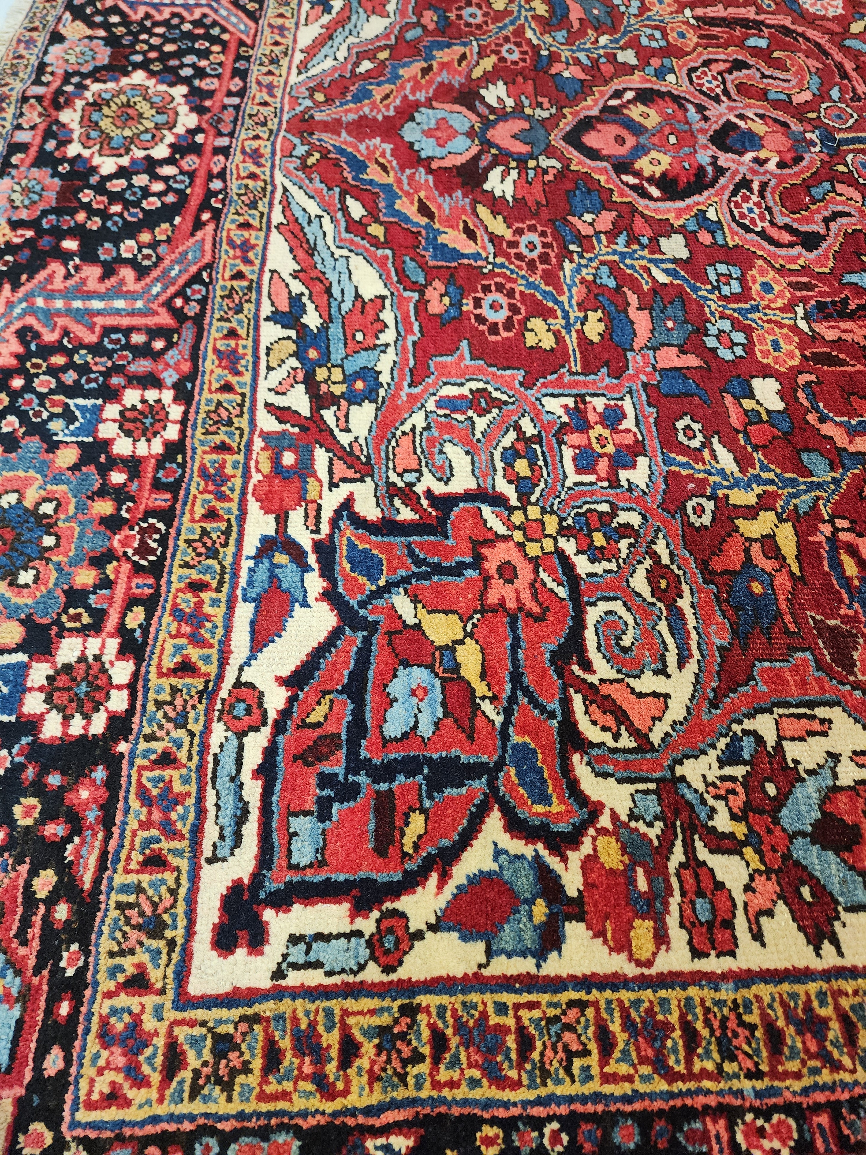 vintage Oriental Wool Large Area Rug — styled view