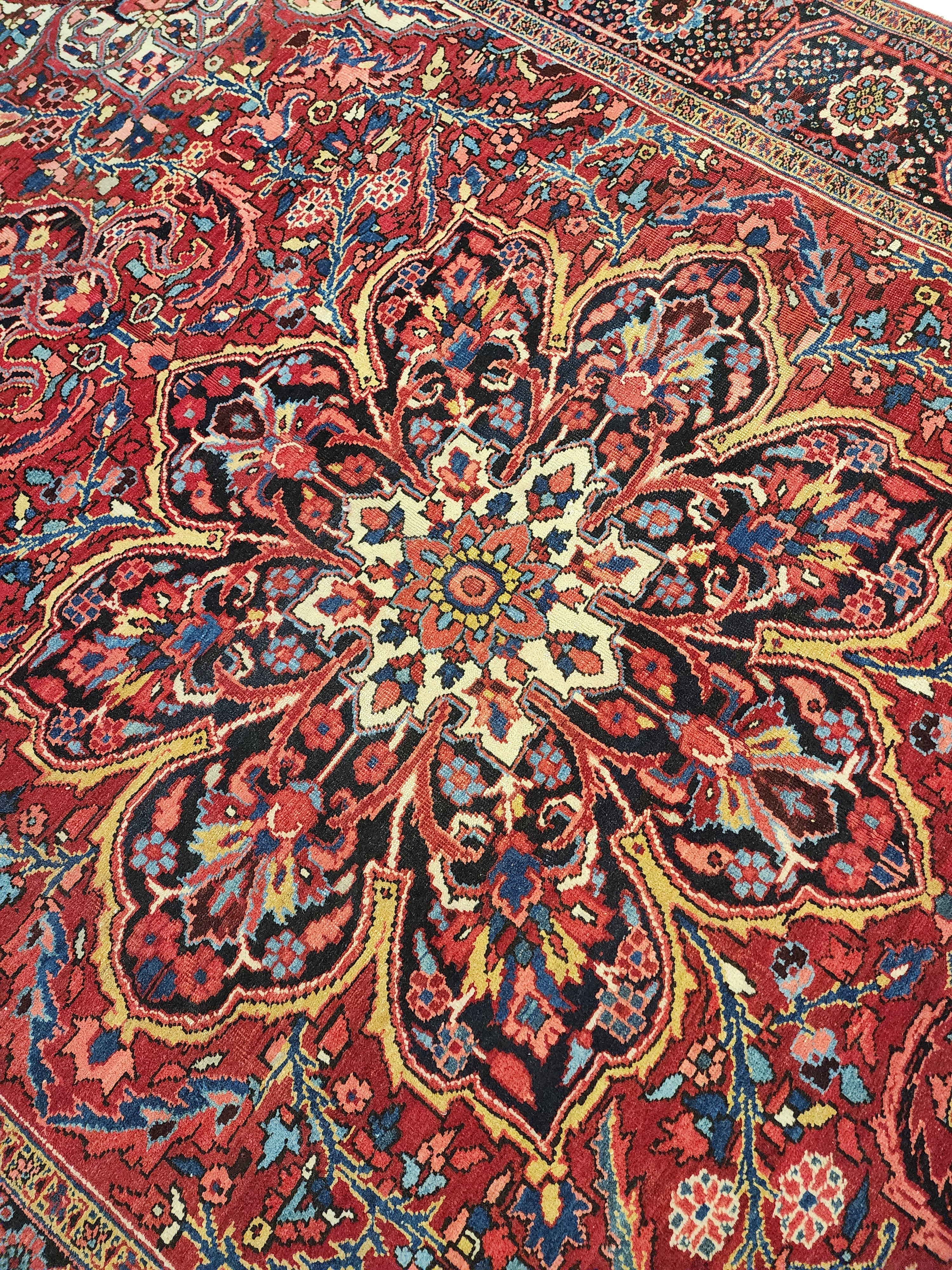 vintage Oriental Wool Large Area Rug — pile detail