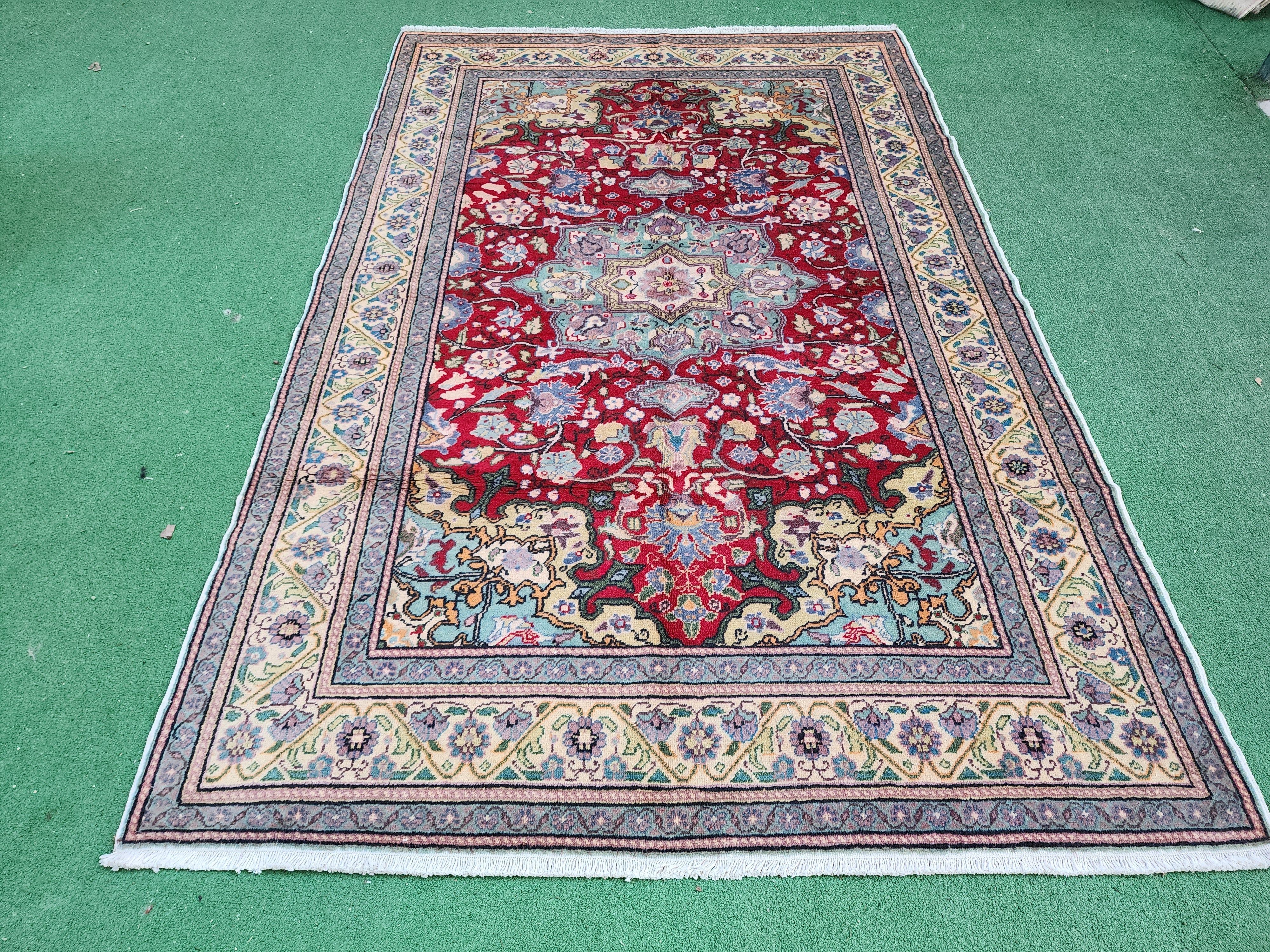 vintage Kayseri Silk Runner Rug — detail texture
