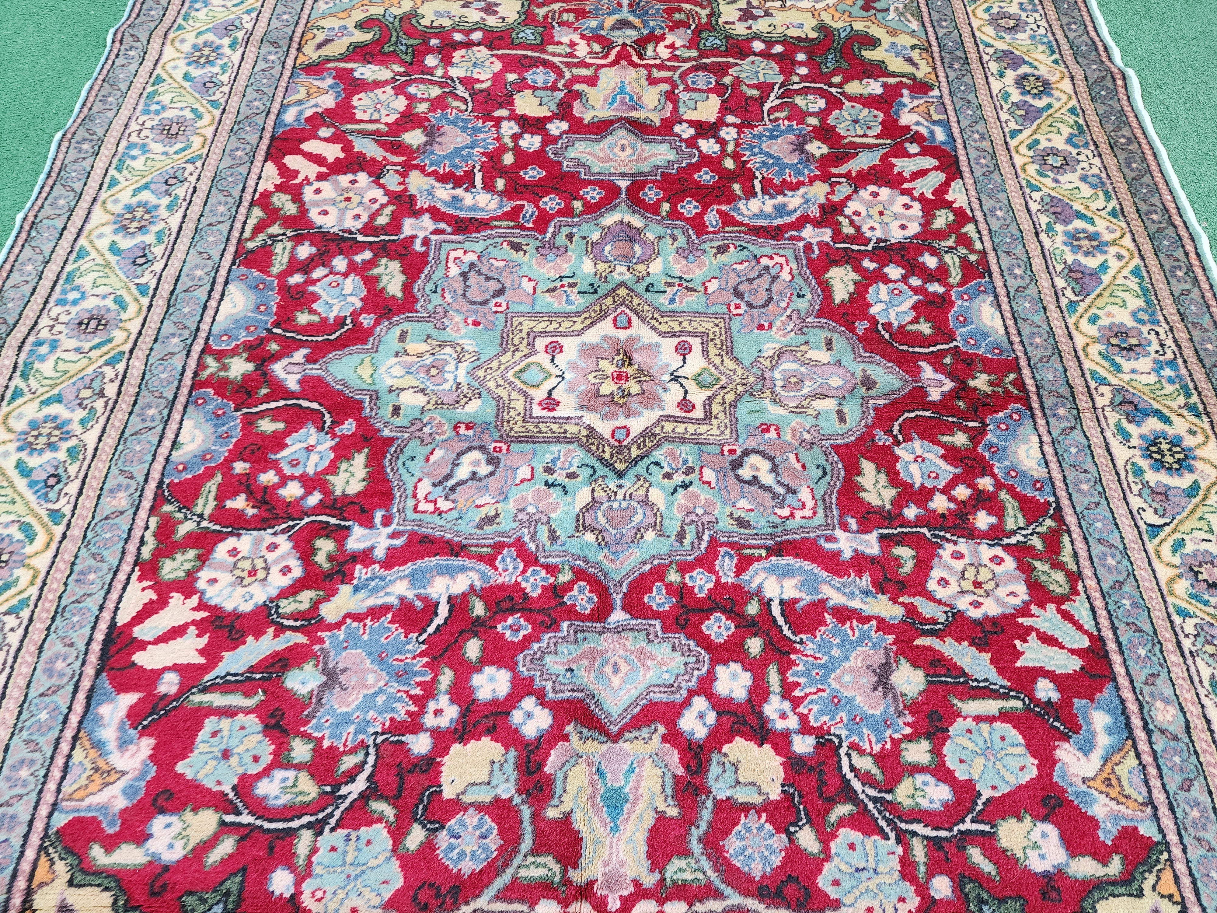 Alfombra turca Kayseri roja, 7'6''x4'11''