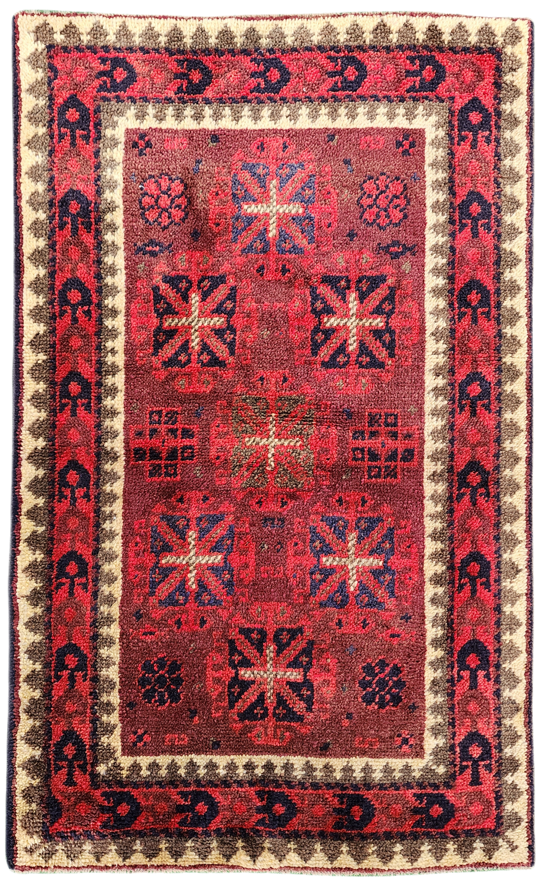vintage Anatolian Wool Small Rug — detail texture