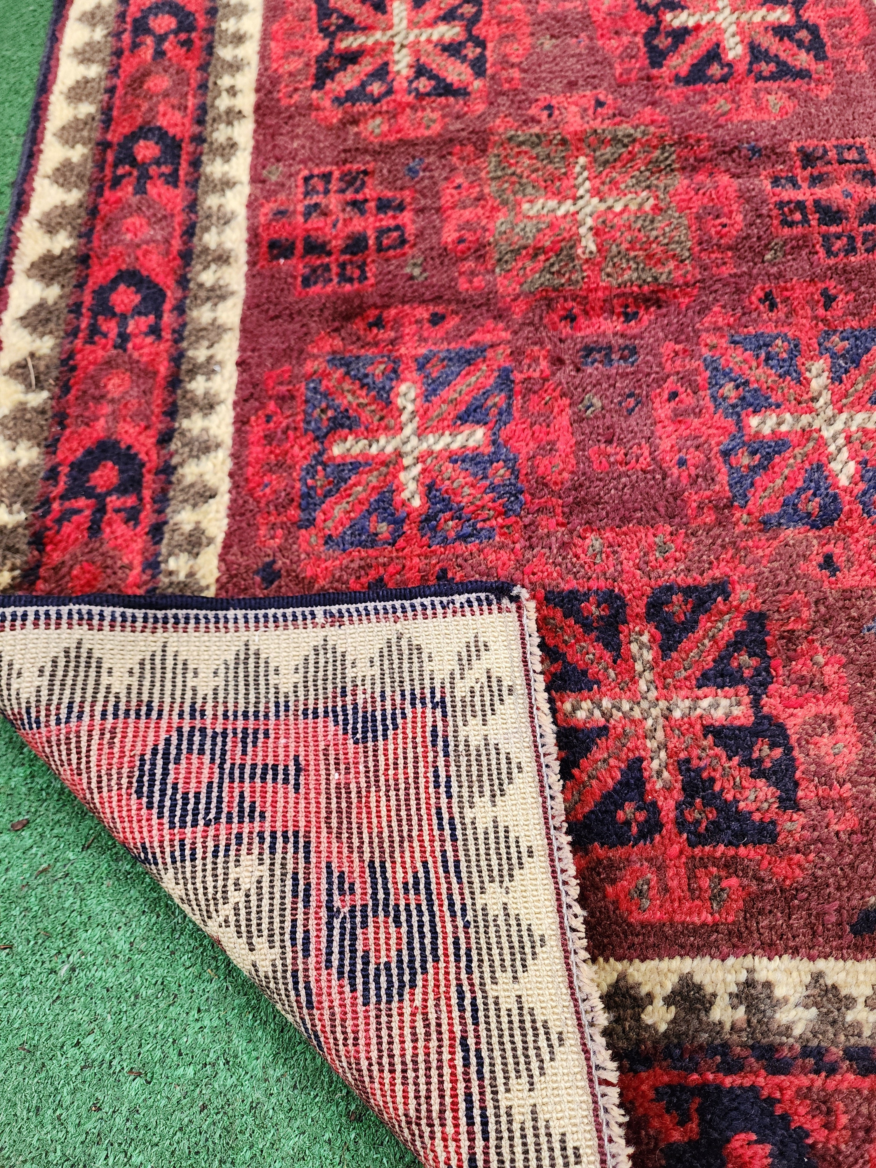 vintage Anatolian Wool Small Rug — styled view
