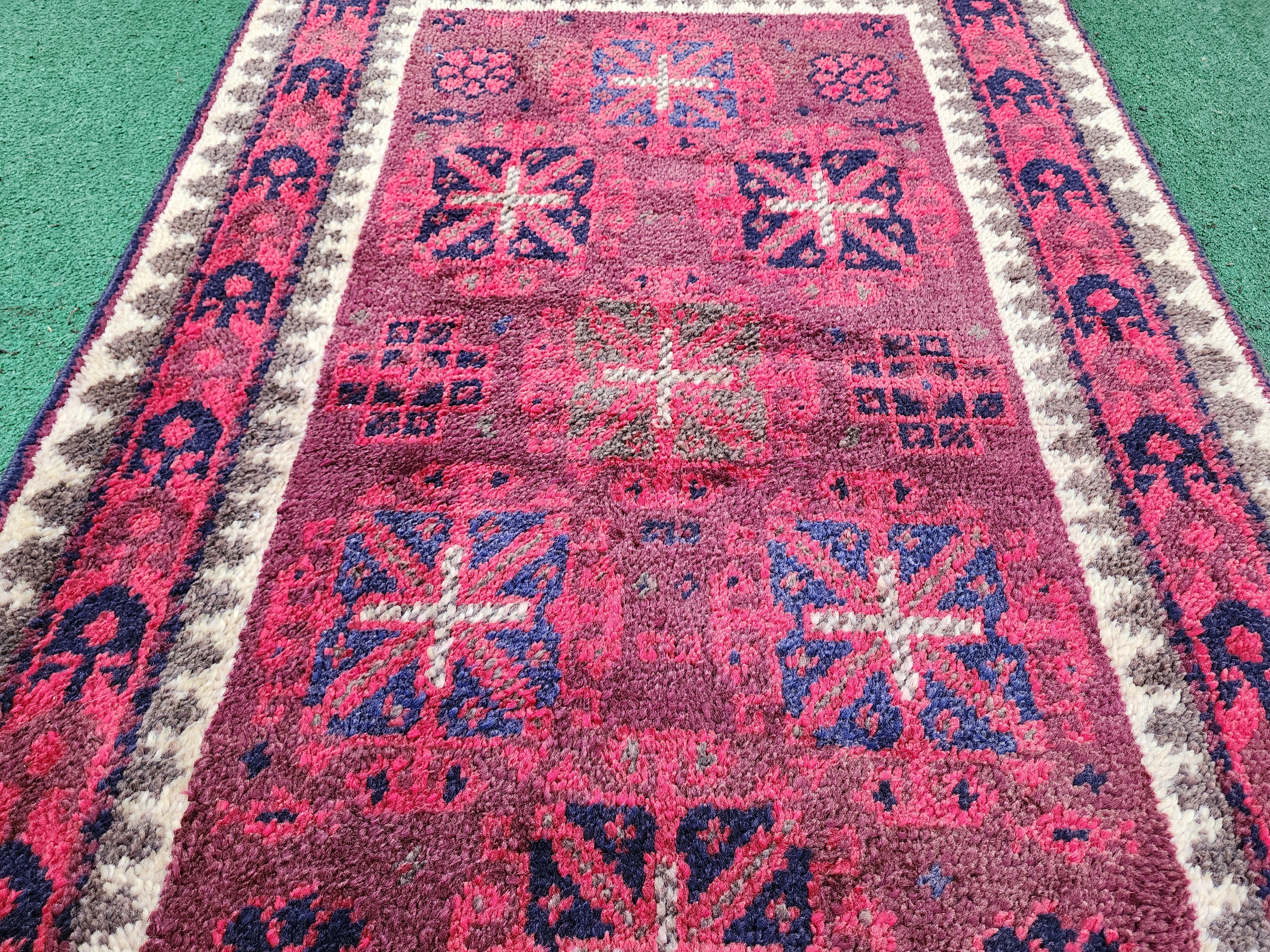 vintage Anatolian Wool Small Rug — in setting