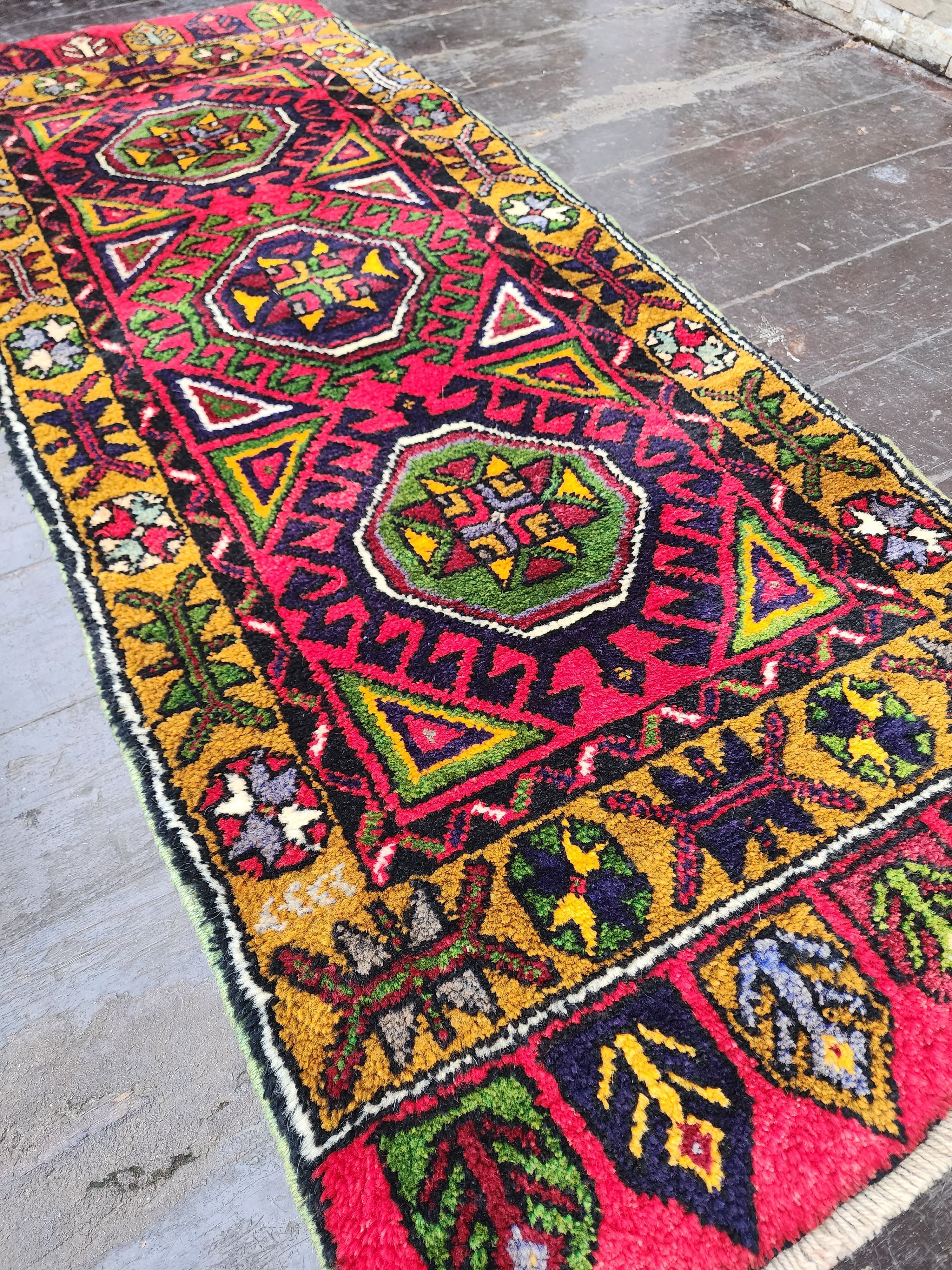 antique Oushak Wool Small Rug — back view