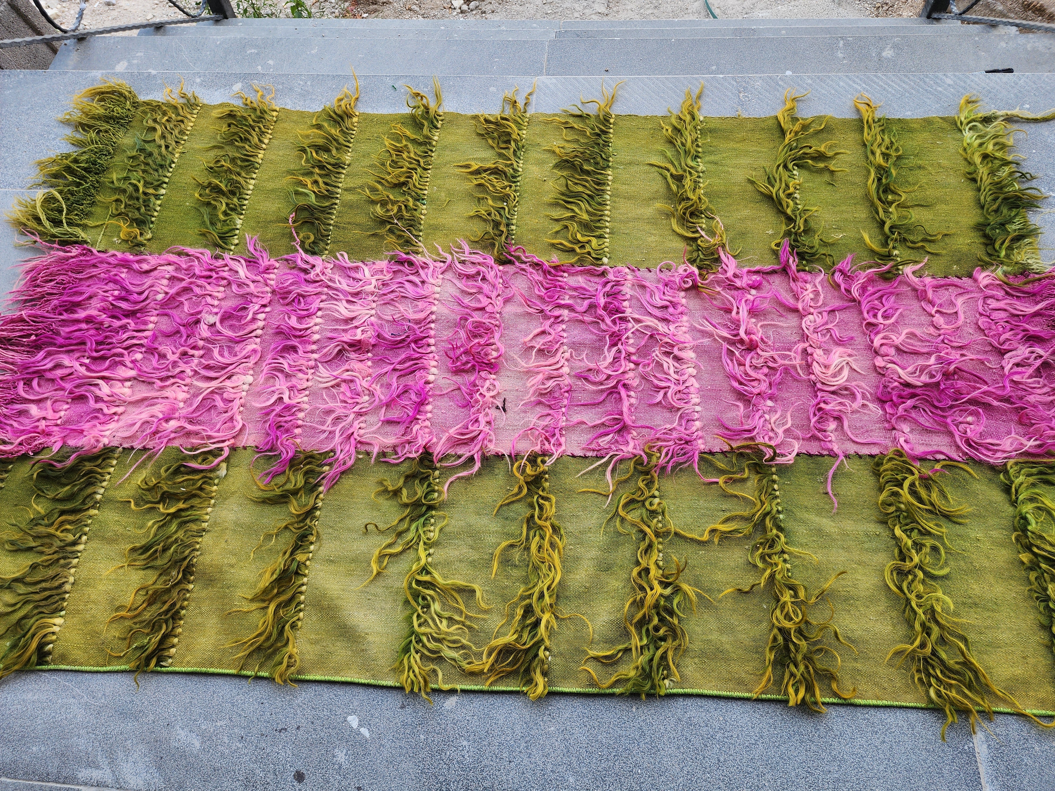 vintage Anatolian Wool Small Rug — in setting