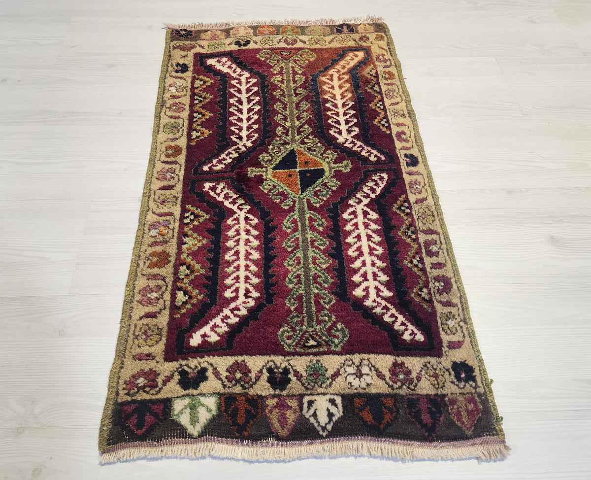 Antique Konya Karaman Rug - Circa 1900s Hand-Knotted Wool Accent Rug - Exceptional Preservation Anatolian Carpet — photo 3