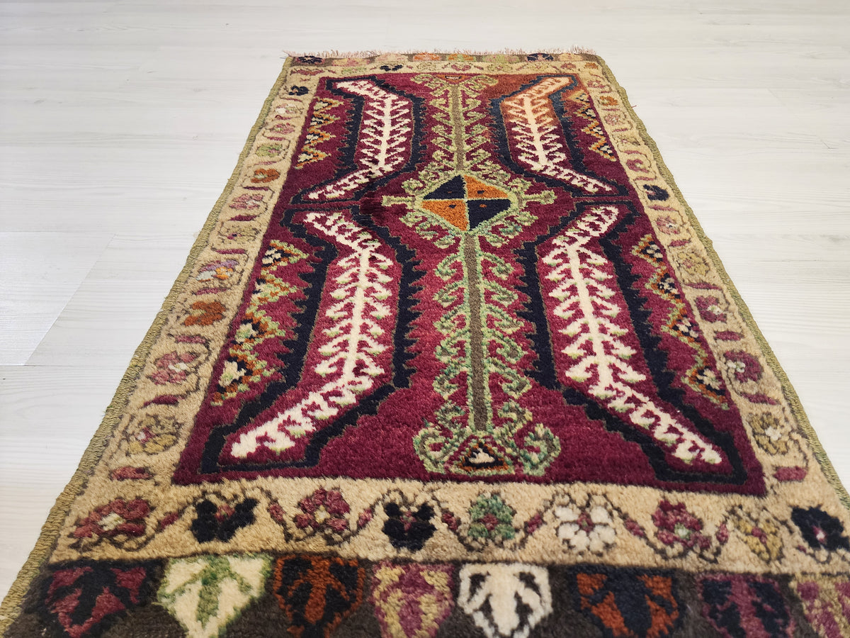 Antique Konya Karaman Rug - Circa 1900s Hand-Knotted Wool Accent Rug - Exceptional Preservation Anatolian Carpet — photo 11