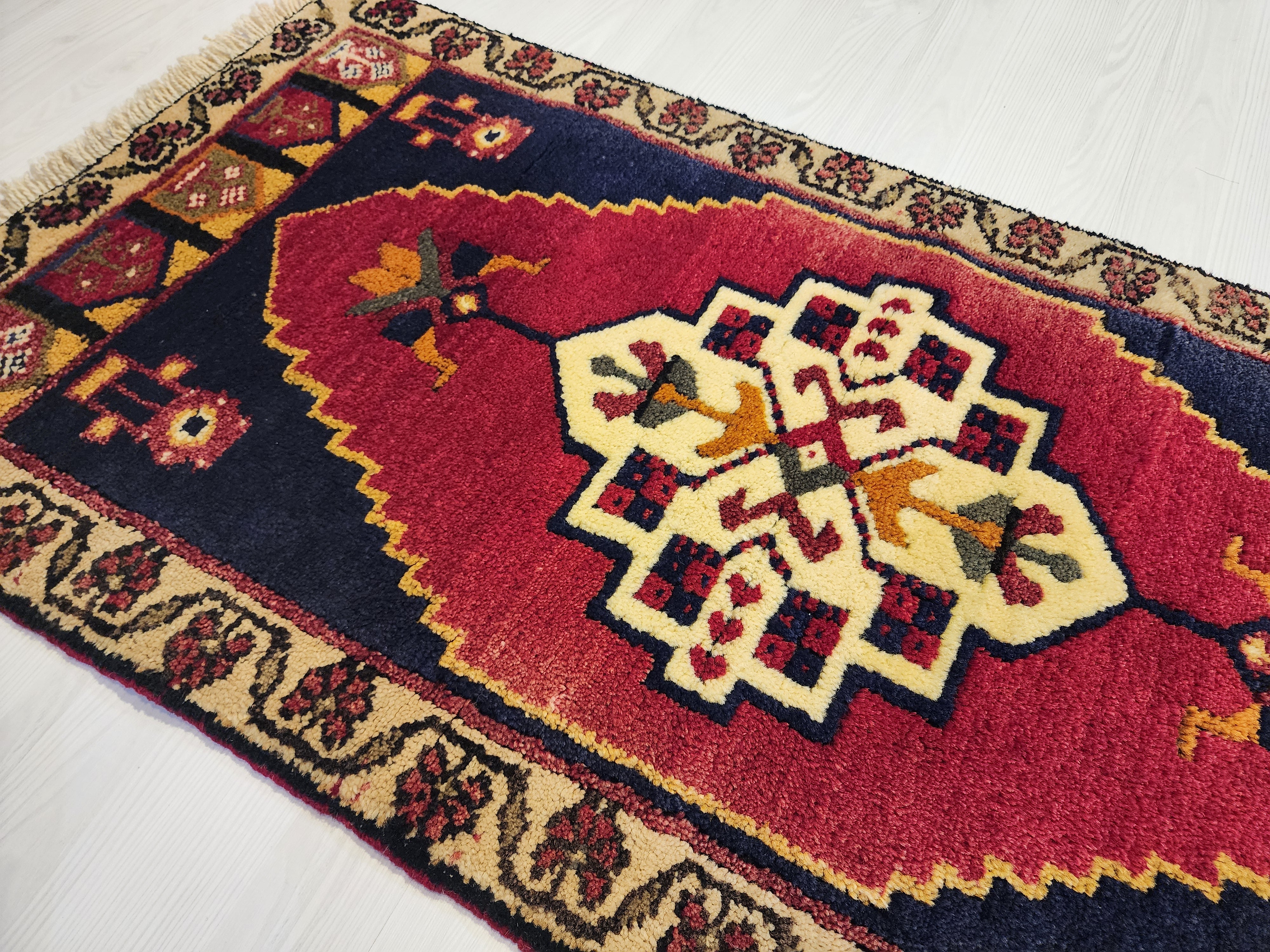 Sidymia — Antique Anatolian Wool Small Rug