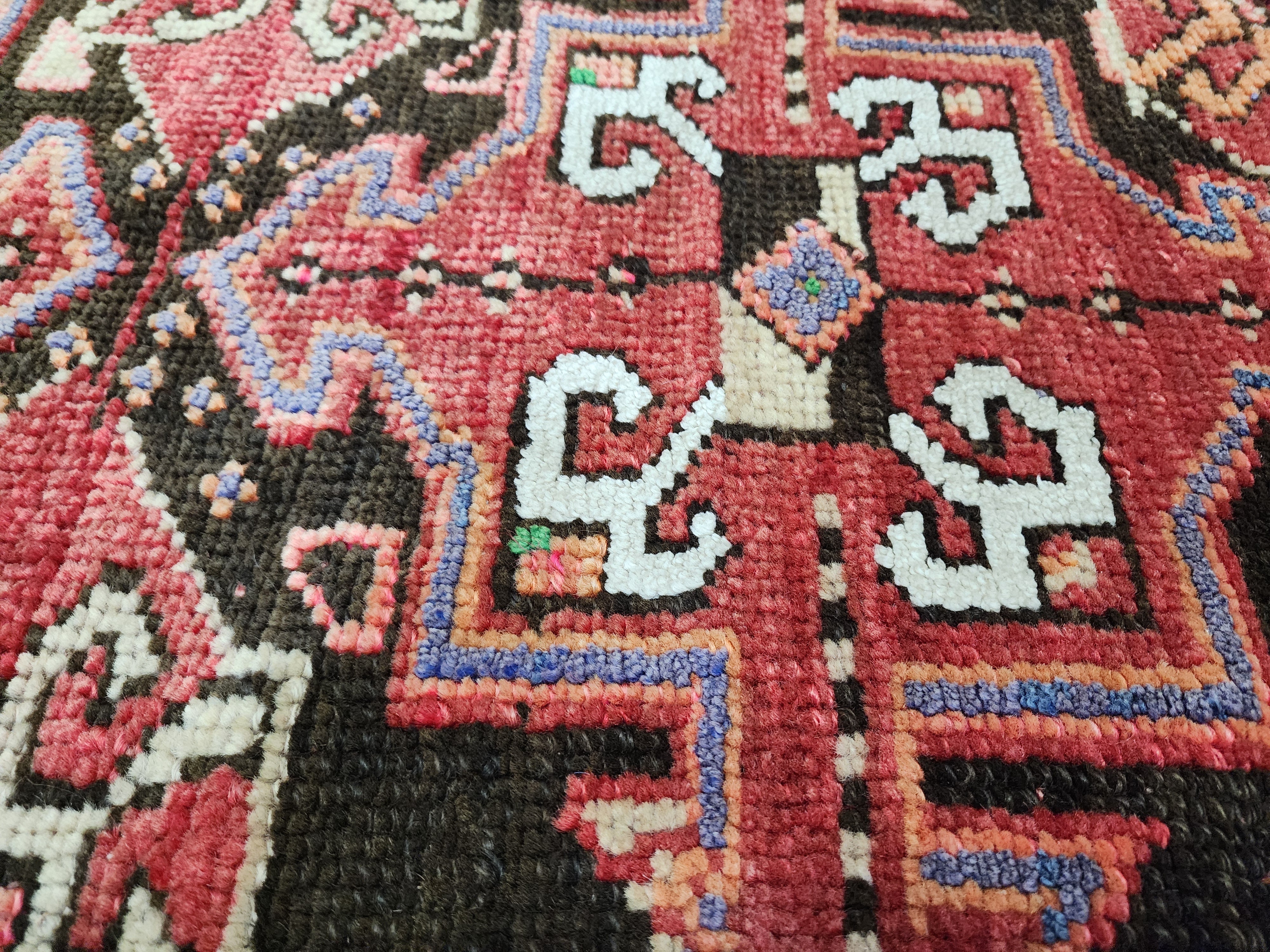 antique Turkish Wool Small Rug — in setting