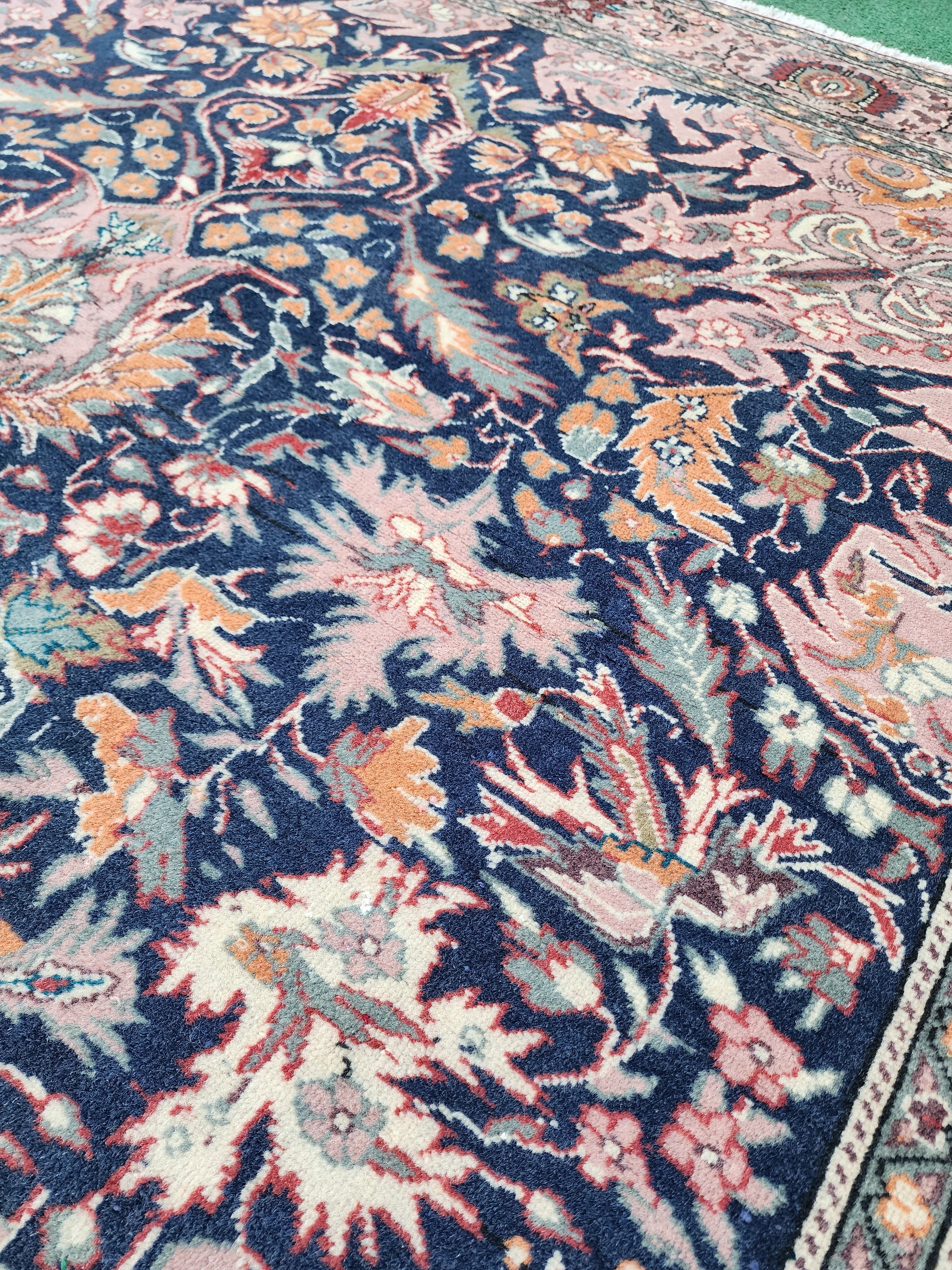 Blue and Brown Turkish Kayseri Rug 6'6''x9'8''