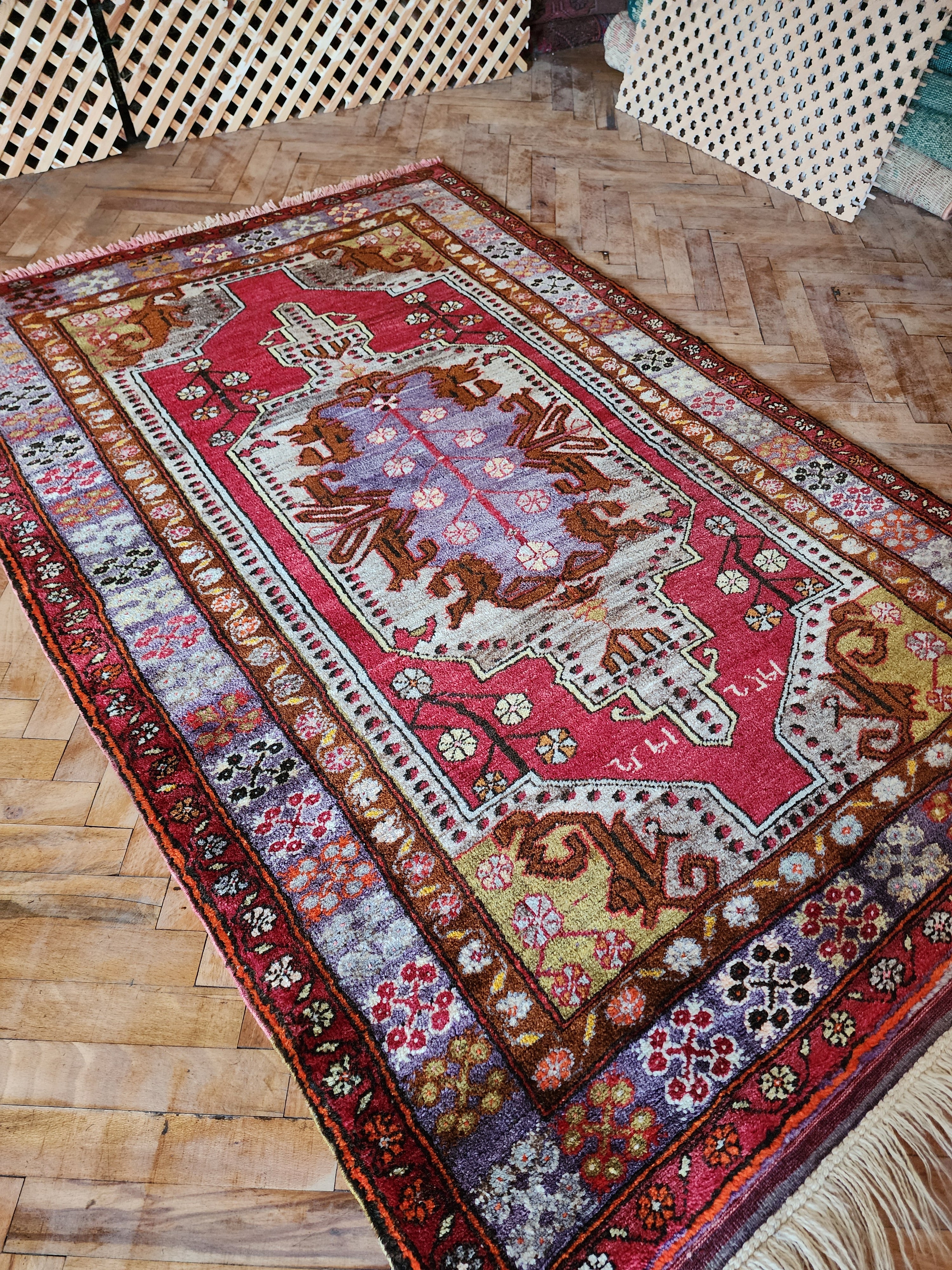Alfombra Konya vintage, 5'7''x3'7''