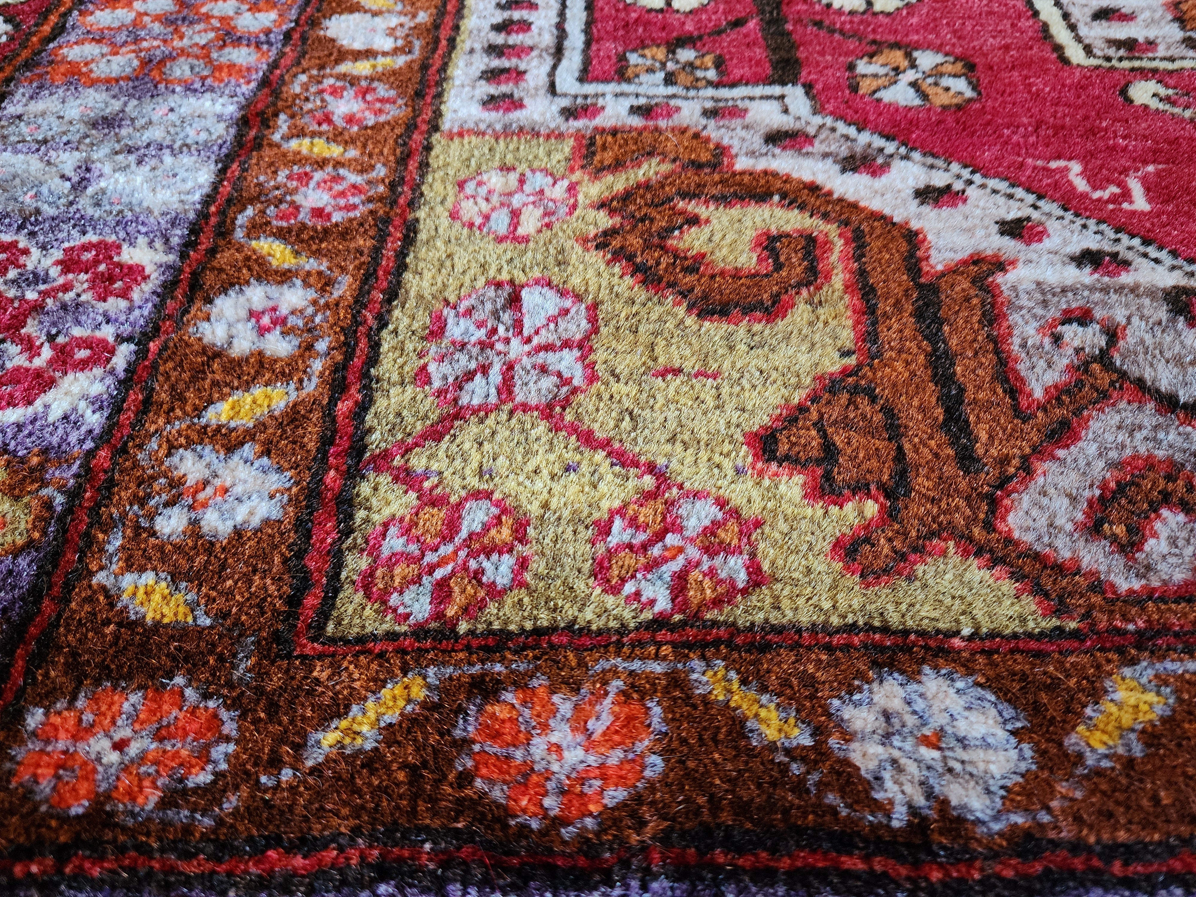 vintage Konya Wool Small Rug — pile detail