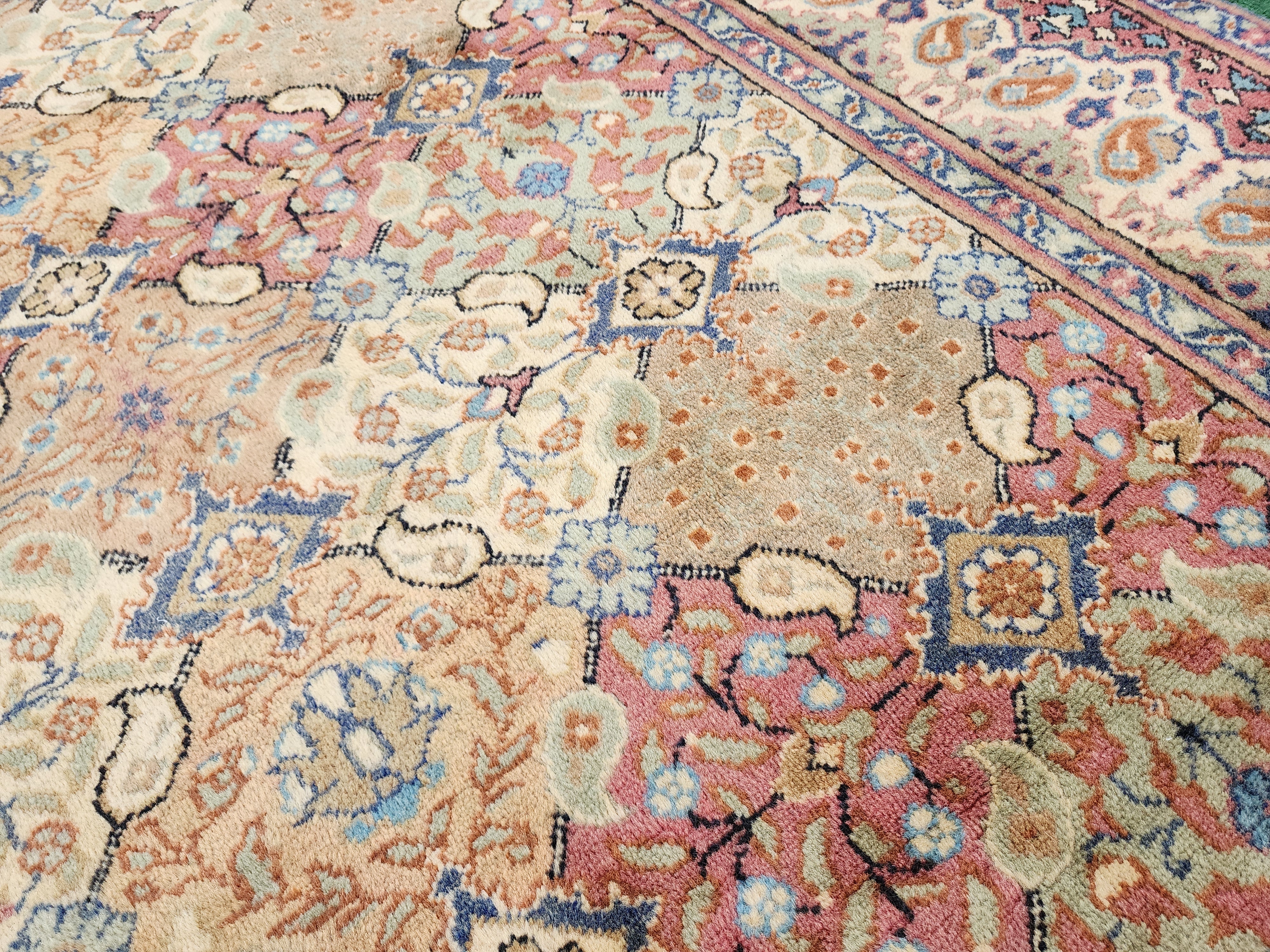 vintage Kayseri Wool Large Area Rug — pattern close-up