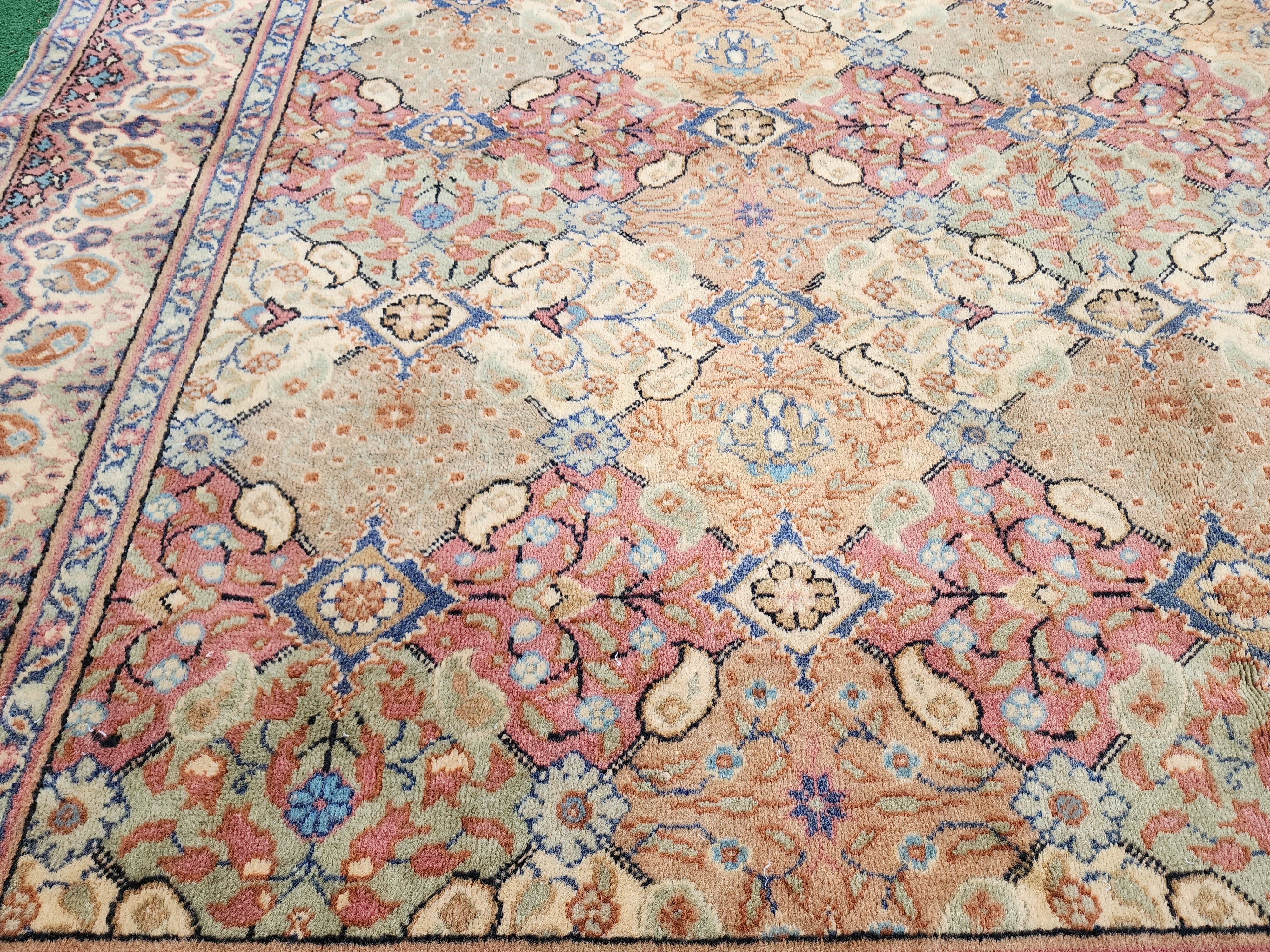 vintage Kayseri Wool Large Area Rug — in setting