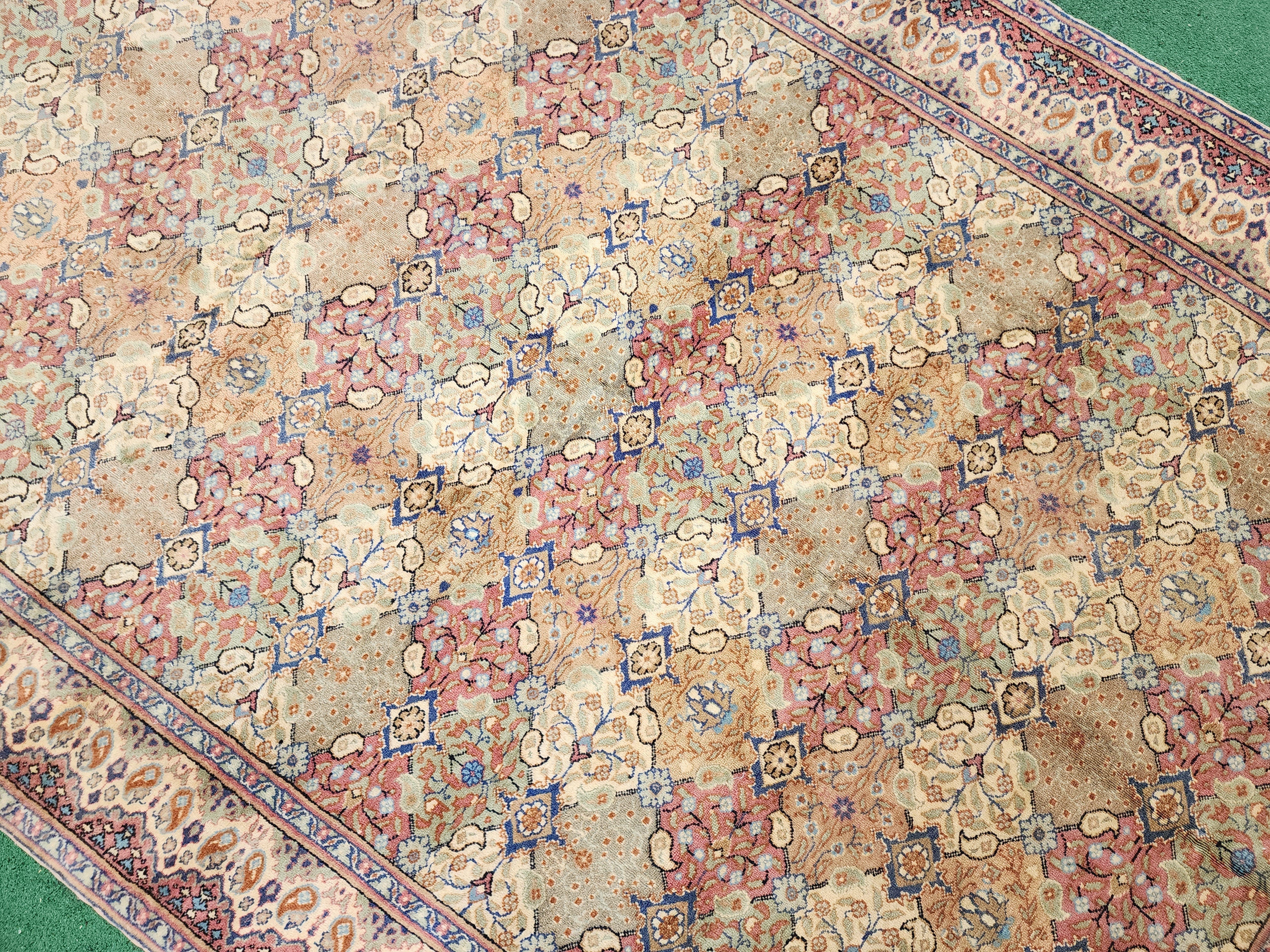 vintage Kayseri Wool Large Area Rug — styled view