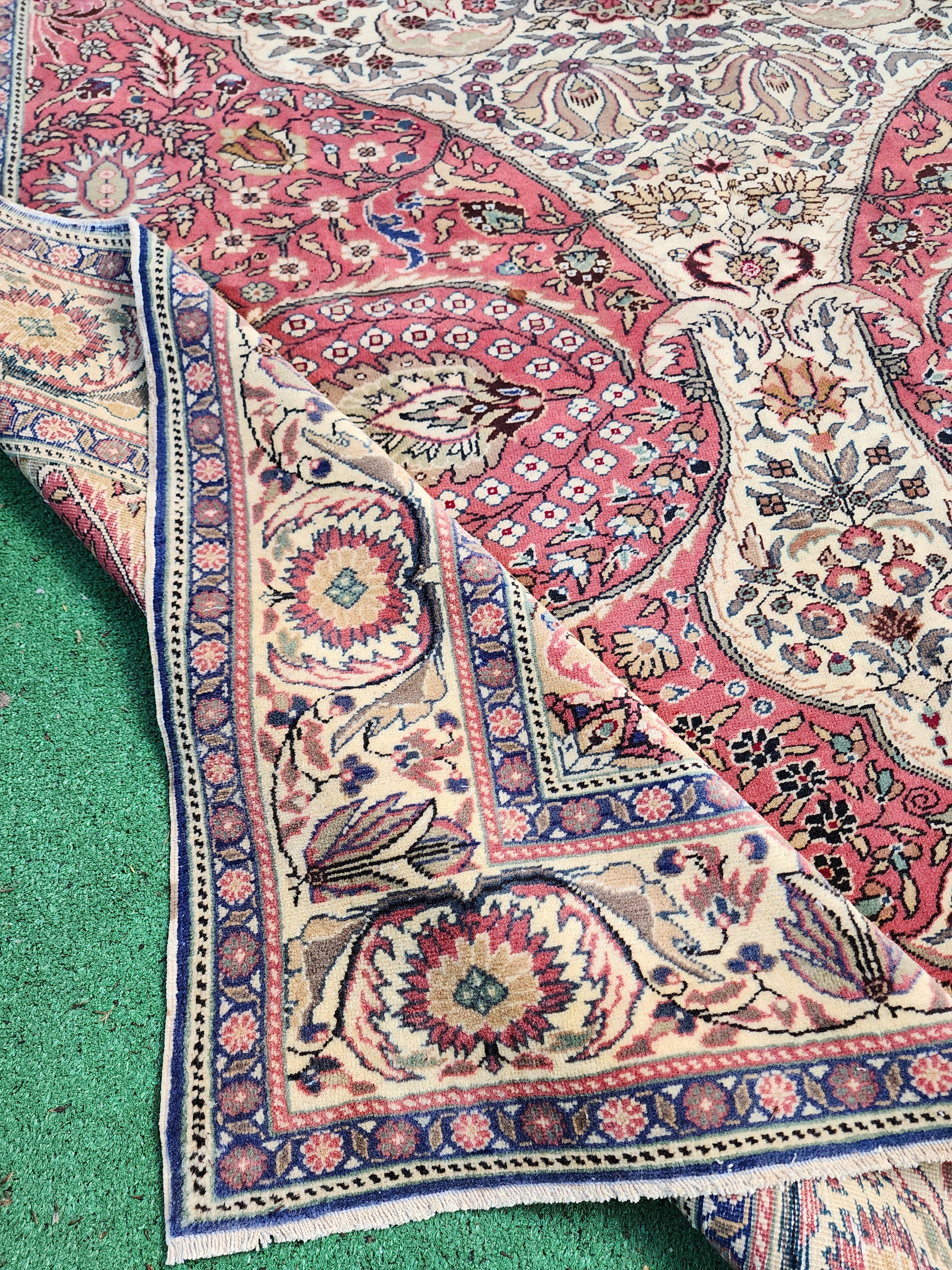 vintage Kayseri Wool Large Area Rug — styled view
