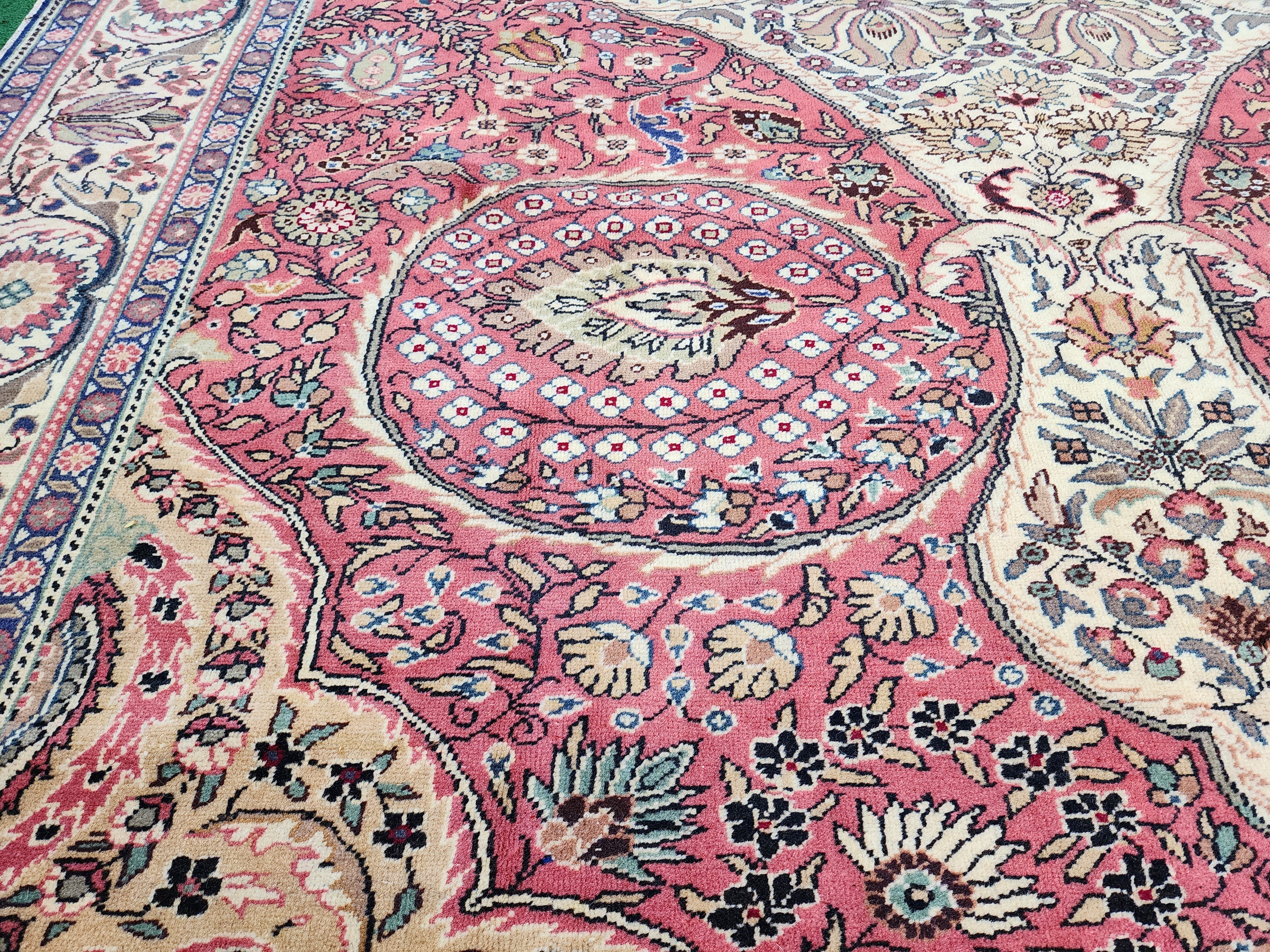 vintage Kayseri Wool Large Area Rug — pattern close-up