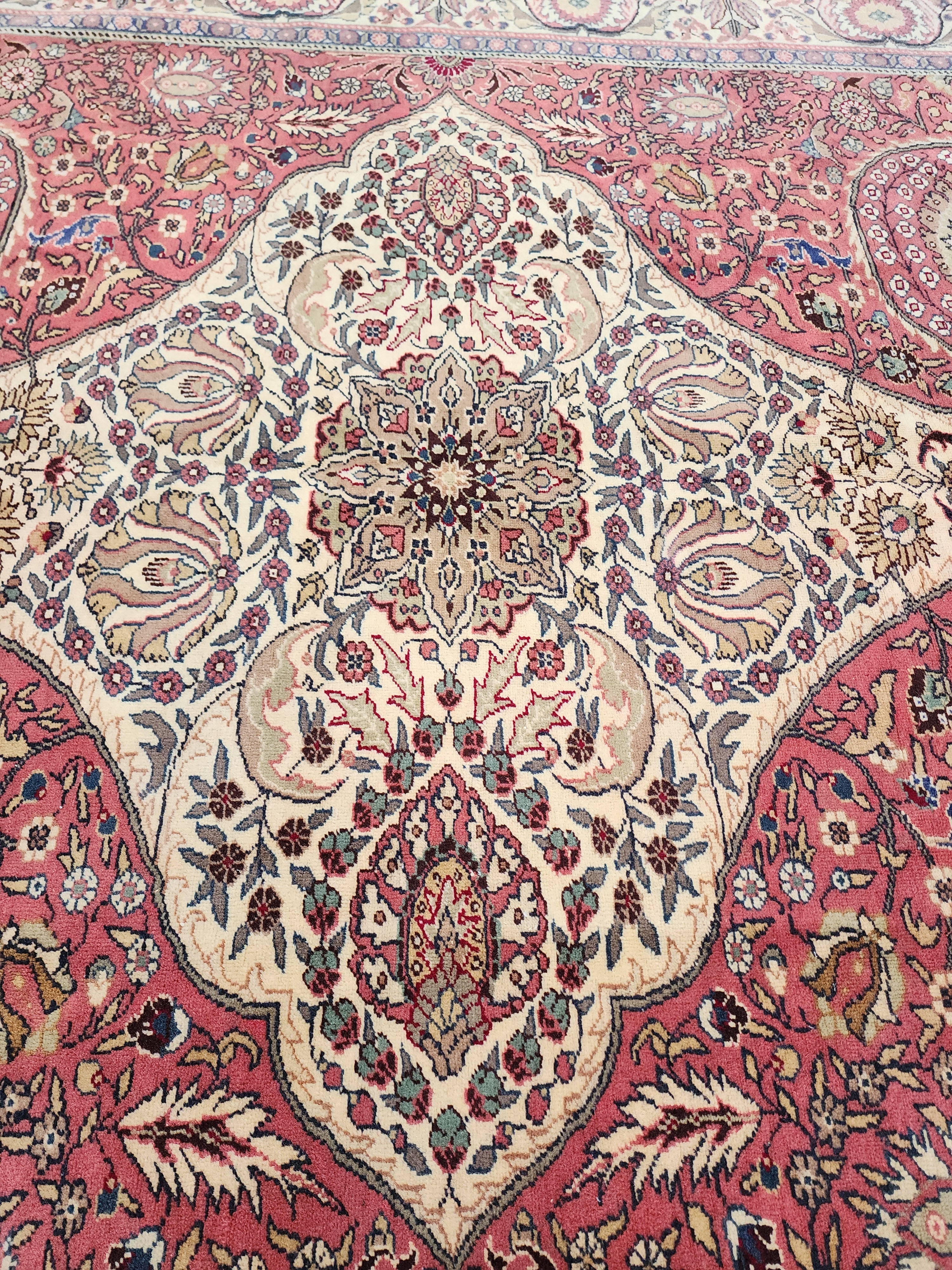 vintage Kayseri Wool Large Area Rug — pile detail