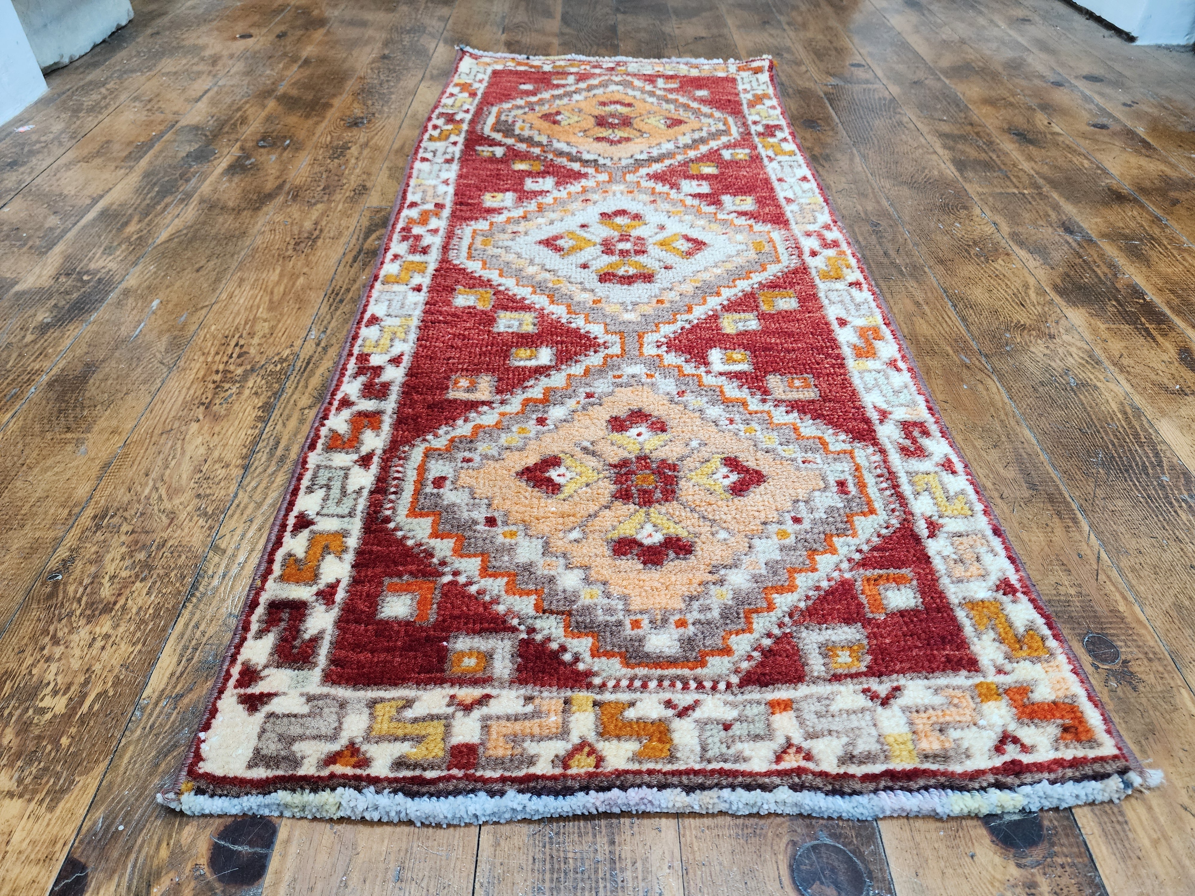 vintage Sivas Wool Small Rug — back view