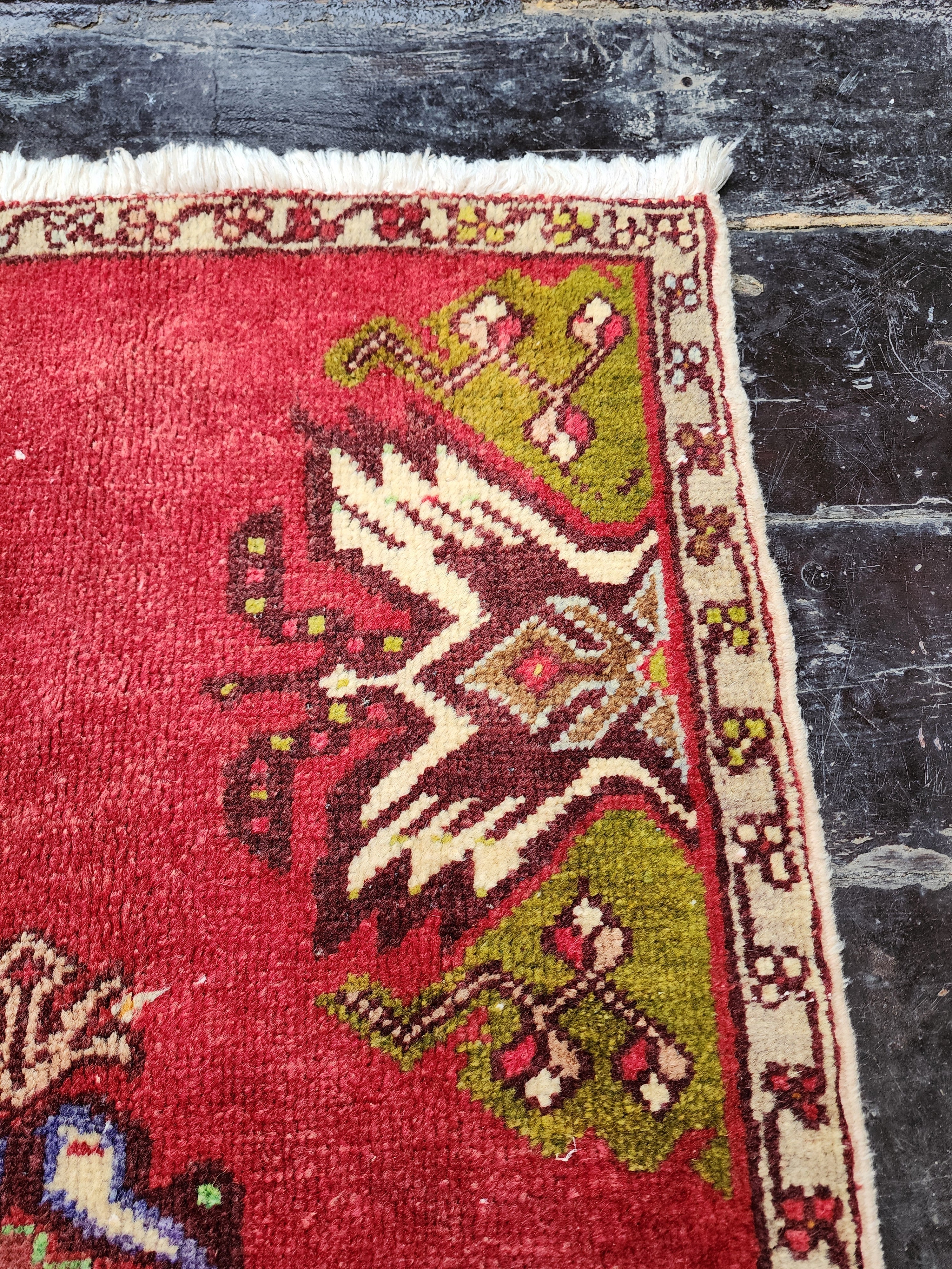 vintage Anatolian Small Rug — detail texture