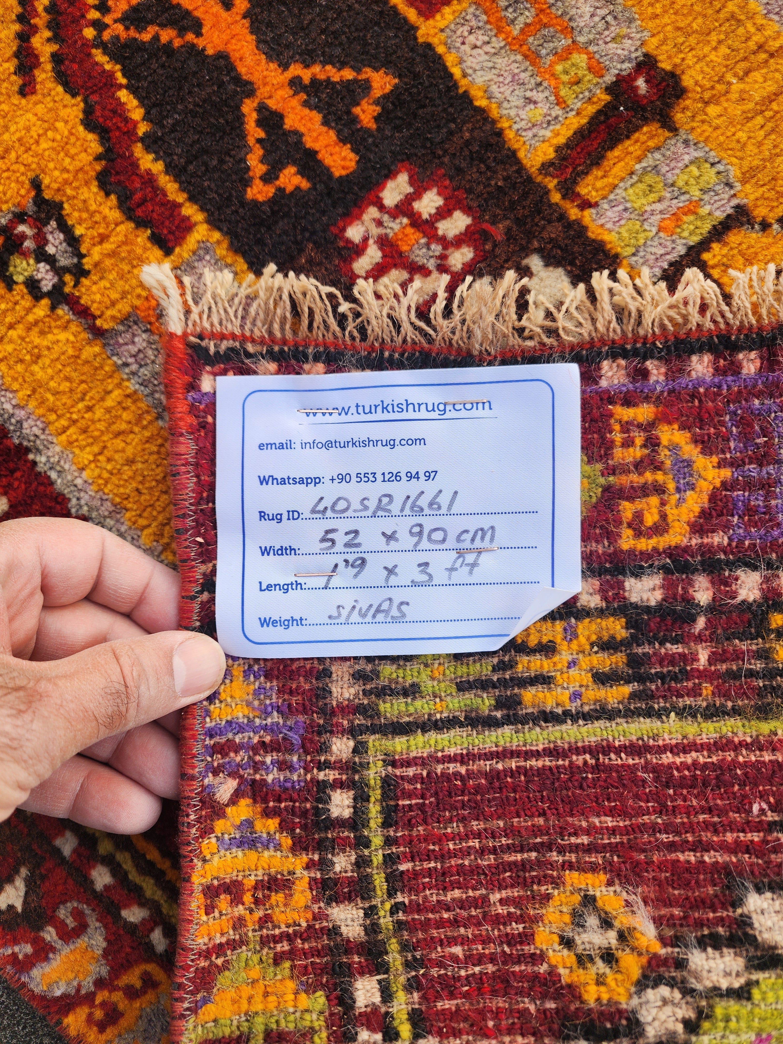 vintage Anatolian Wool Small Rug — styled view