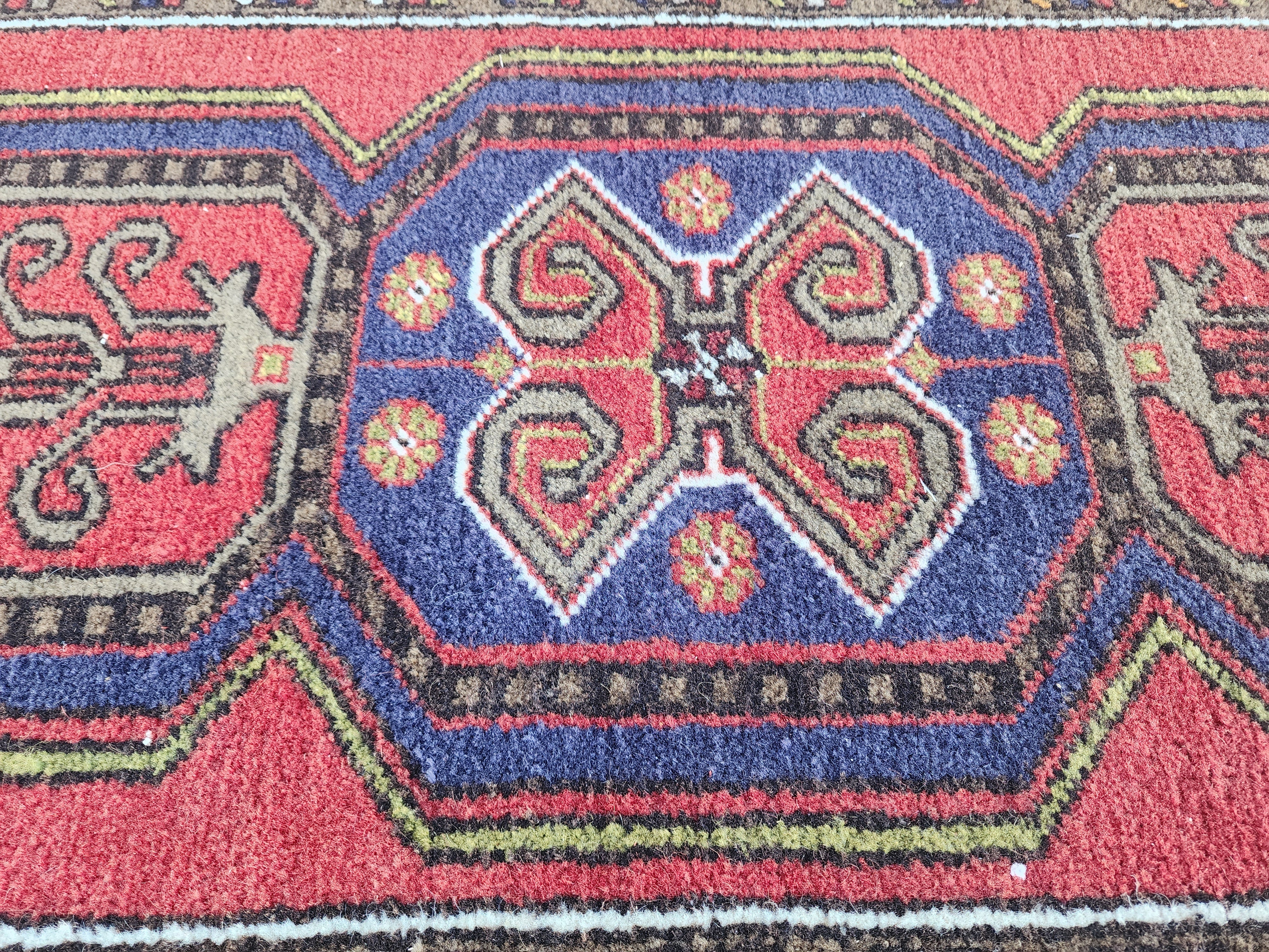 Small Turkish Rug, Distressed Door Mat, Overdyed Oushak Anatolian Carpet, Handmade Organic Wool Boho Rustic Decor Persian Area Rug 3'7"x1'8"