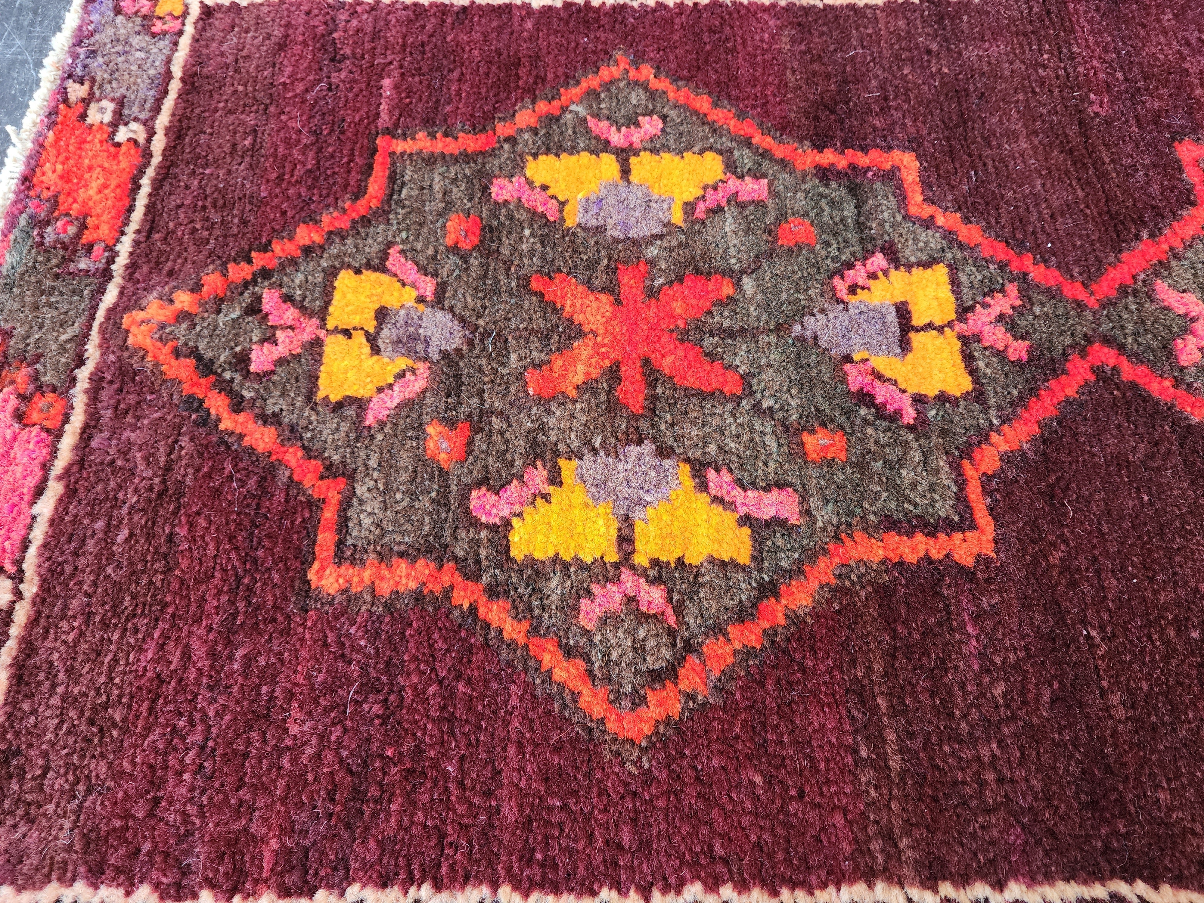 Tapis turc vintage, petit tapis, 2'9"x1'8"