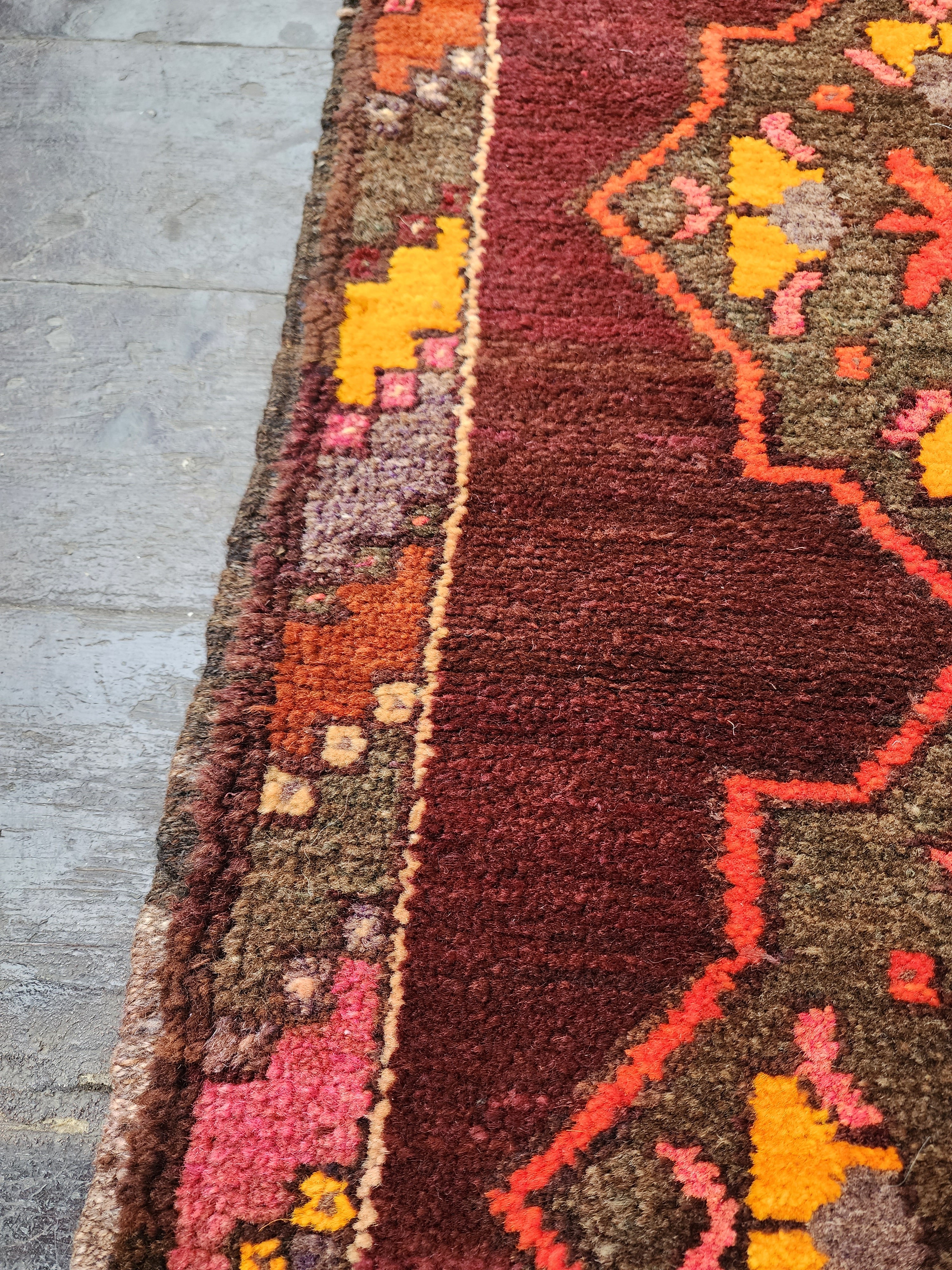 Tapis turc vintage, petit tapis, 2'9"x1'8"