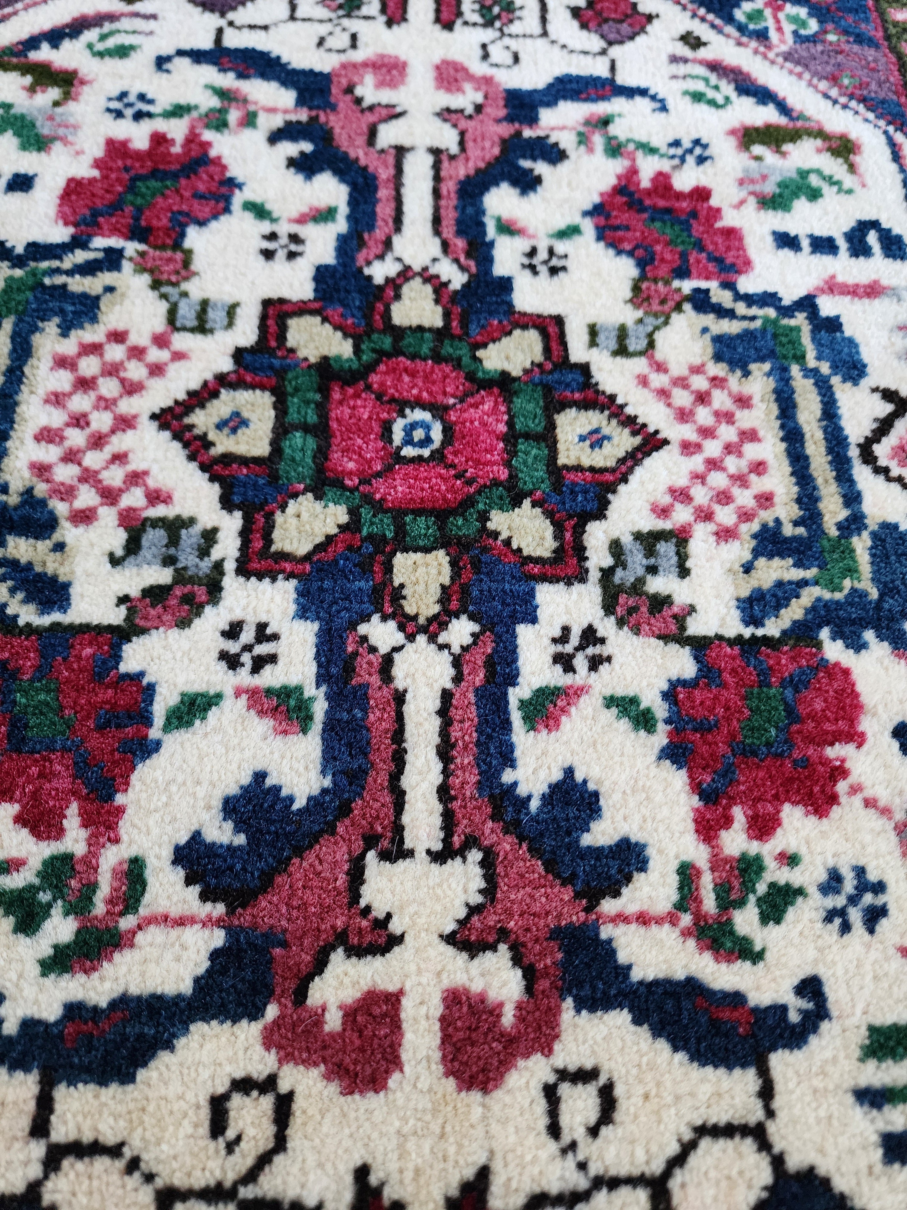 vintage Anatolian Wool Small Rug — back view