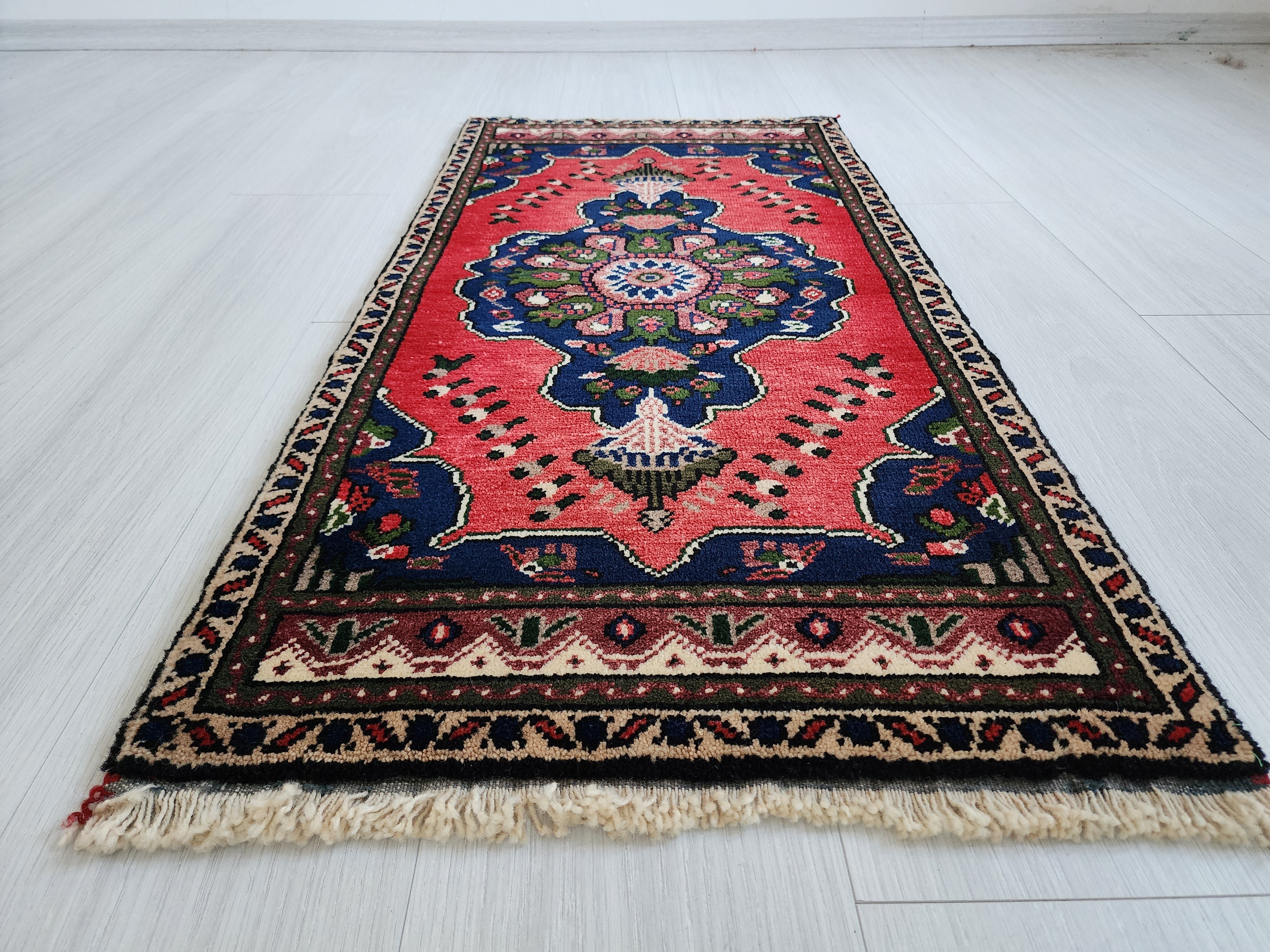 vintage Konya Wool Small Rug — in setting