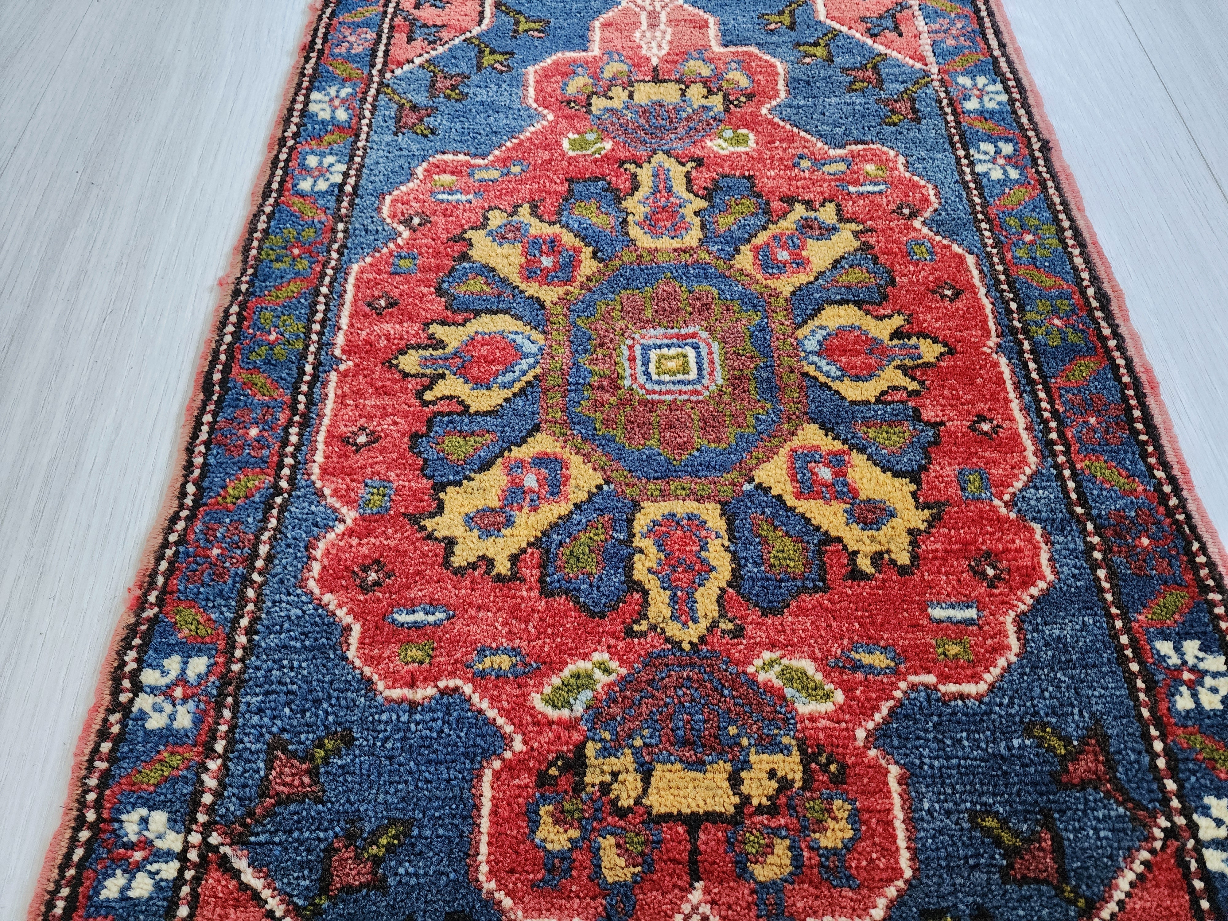 vintage Anatolian Wool Small Rug — back view