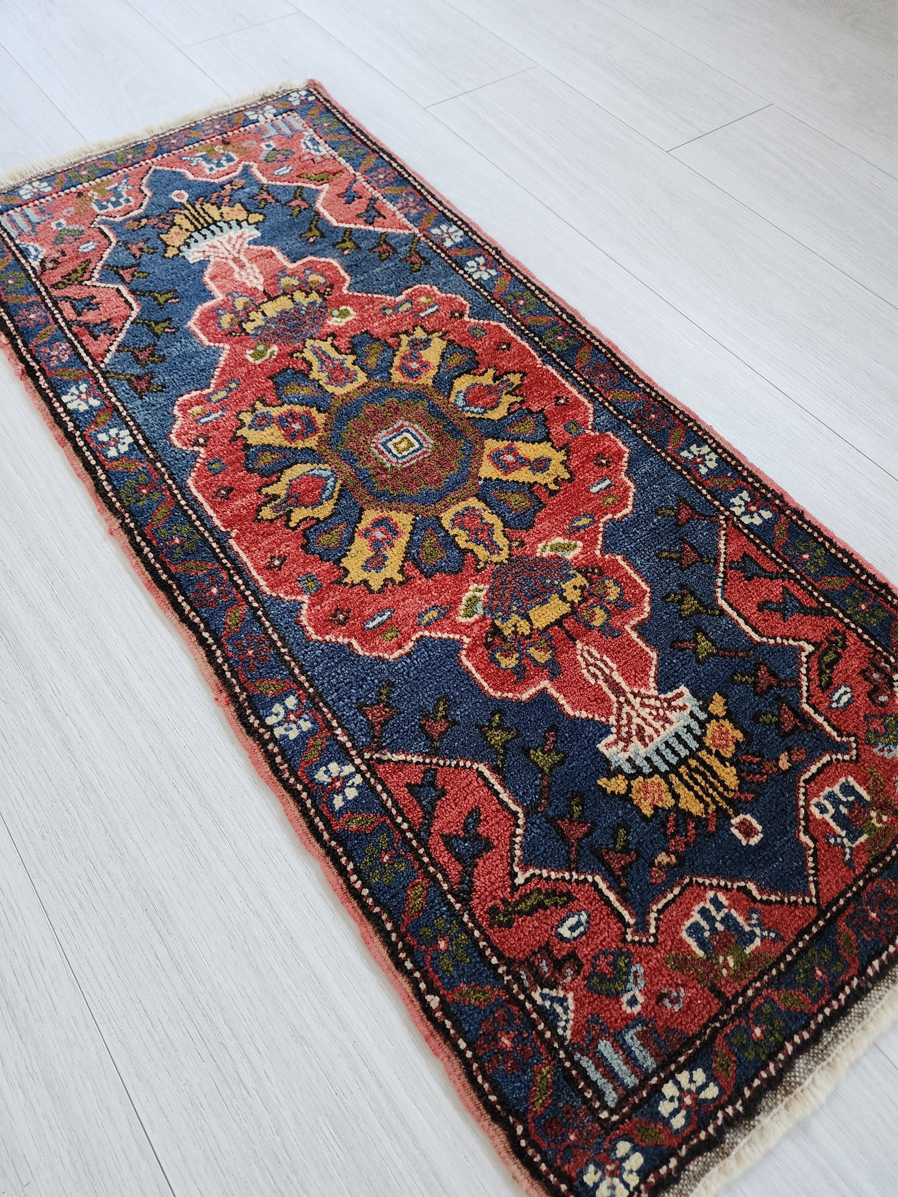vintage Anatolian Wool Small Rug — in setting