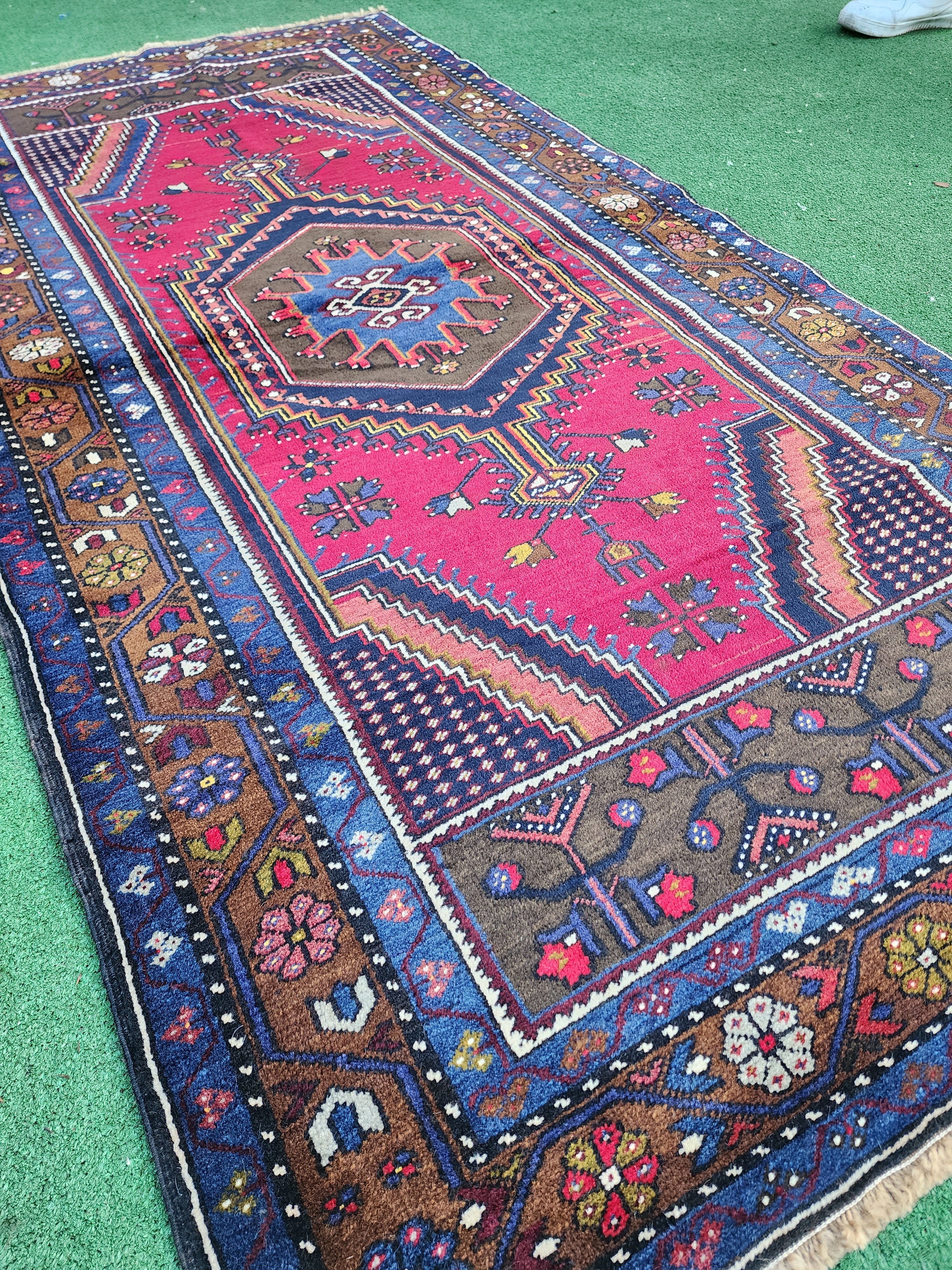 vintage Anatolian Wool Small Rug — back view