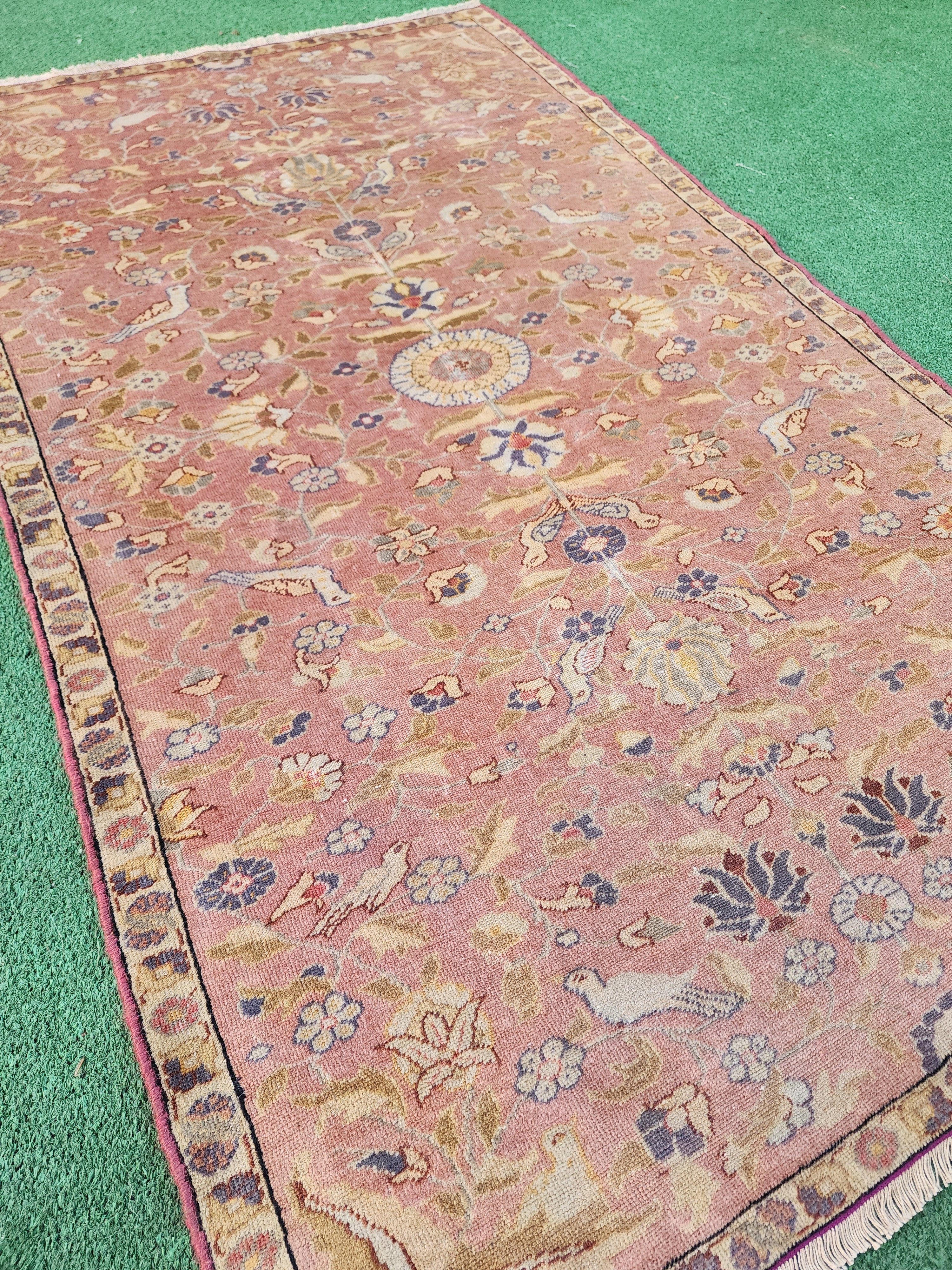 antique Kayseri Small Rug — back view