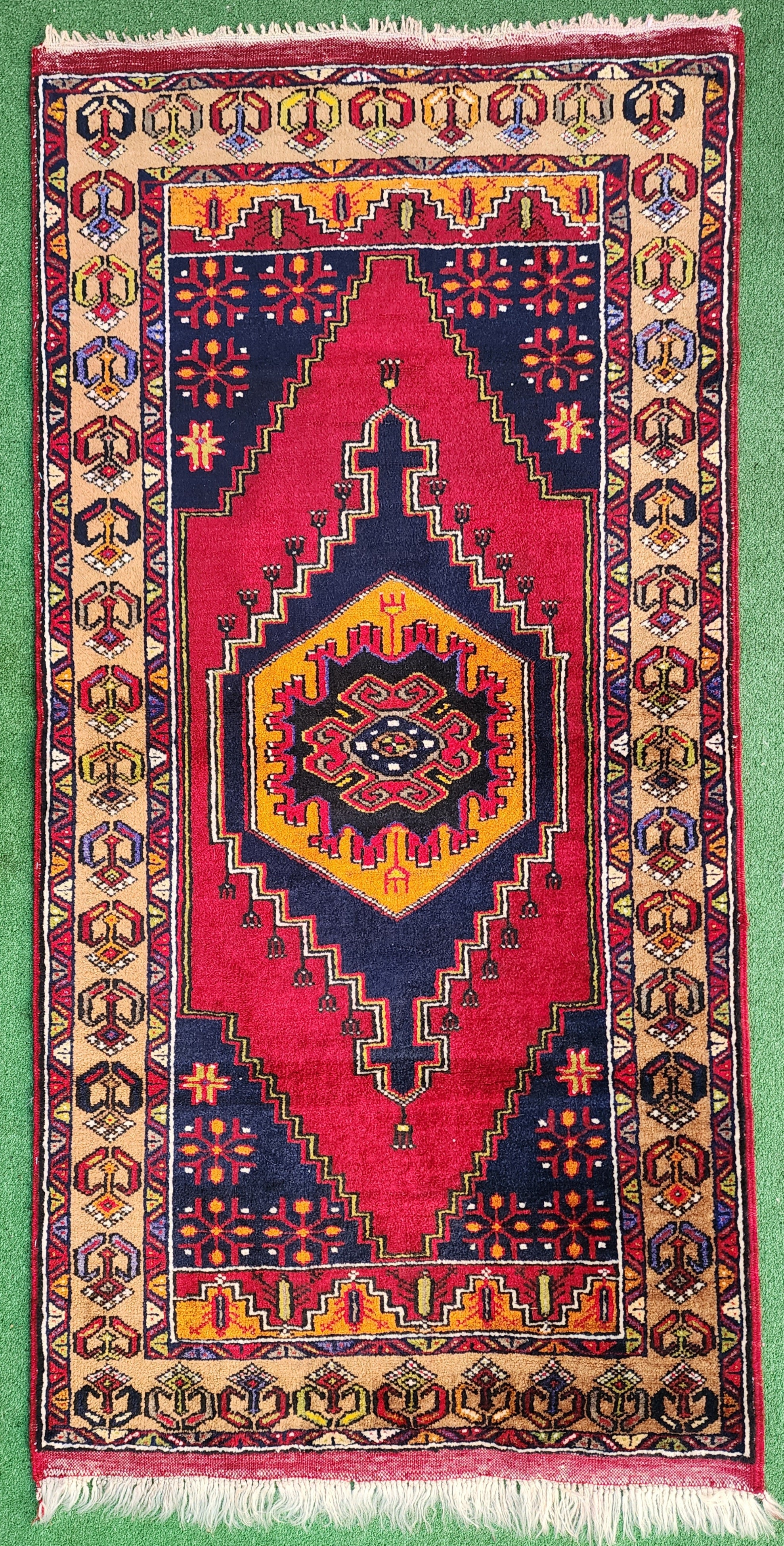 Alfombra tribal turca Yahyalı 6'6''x3'3'' pies
