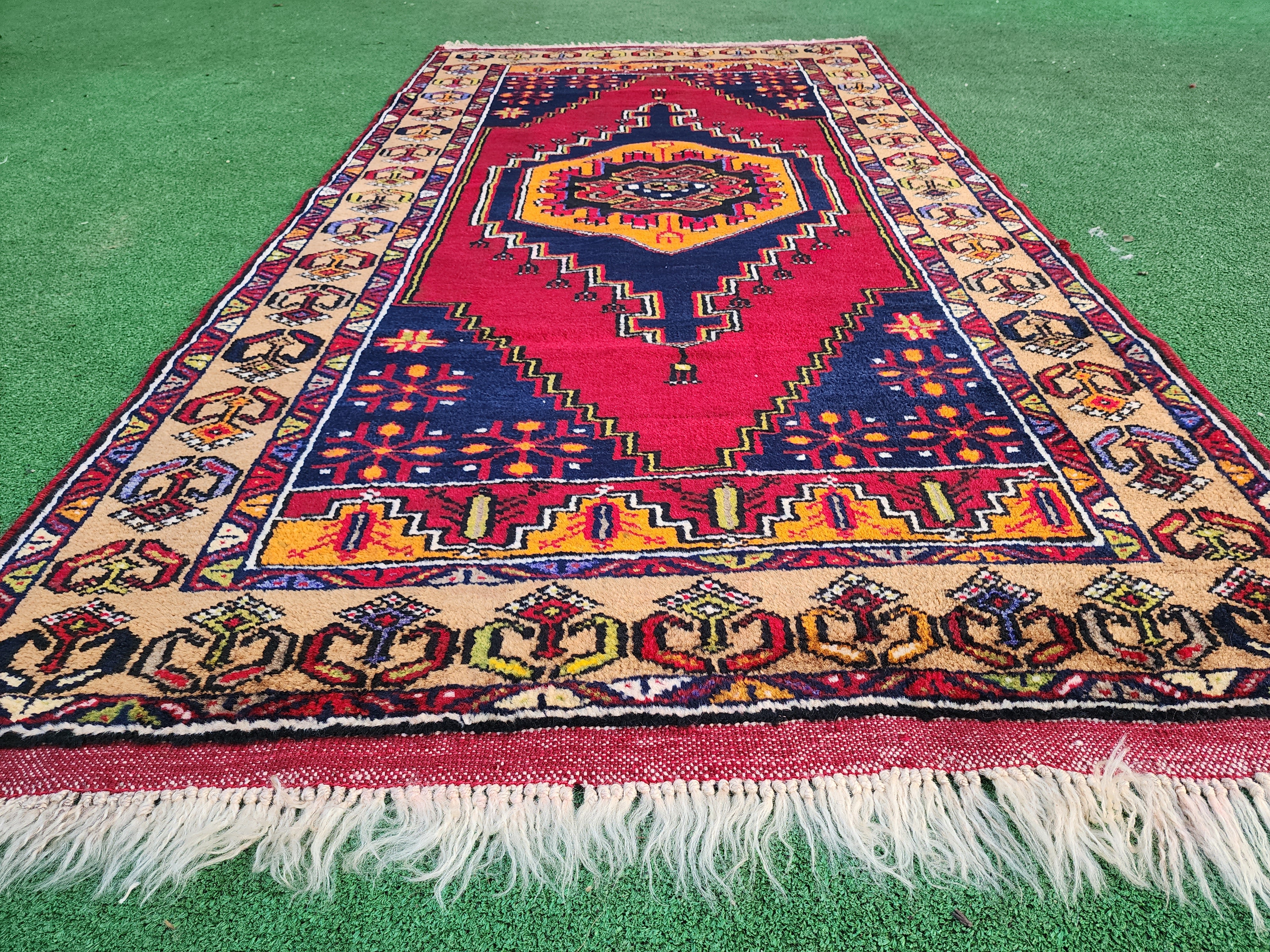 Alfombra tribal turca Yahyalı 6'6''x3'3'' pies