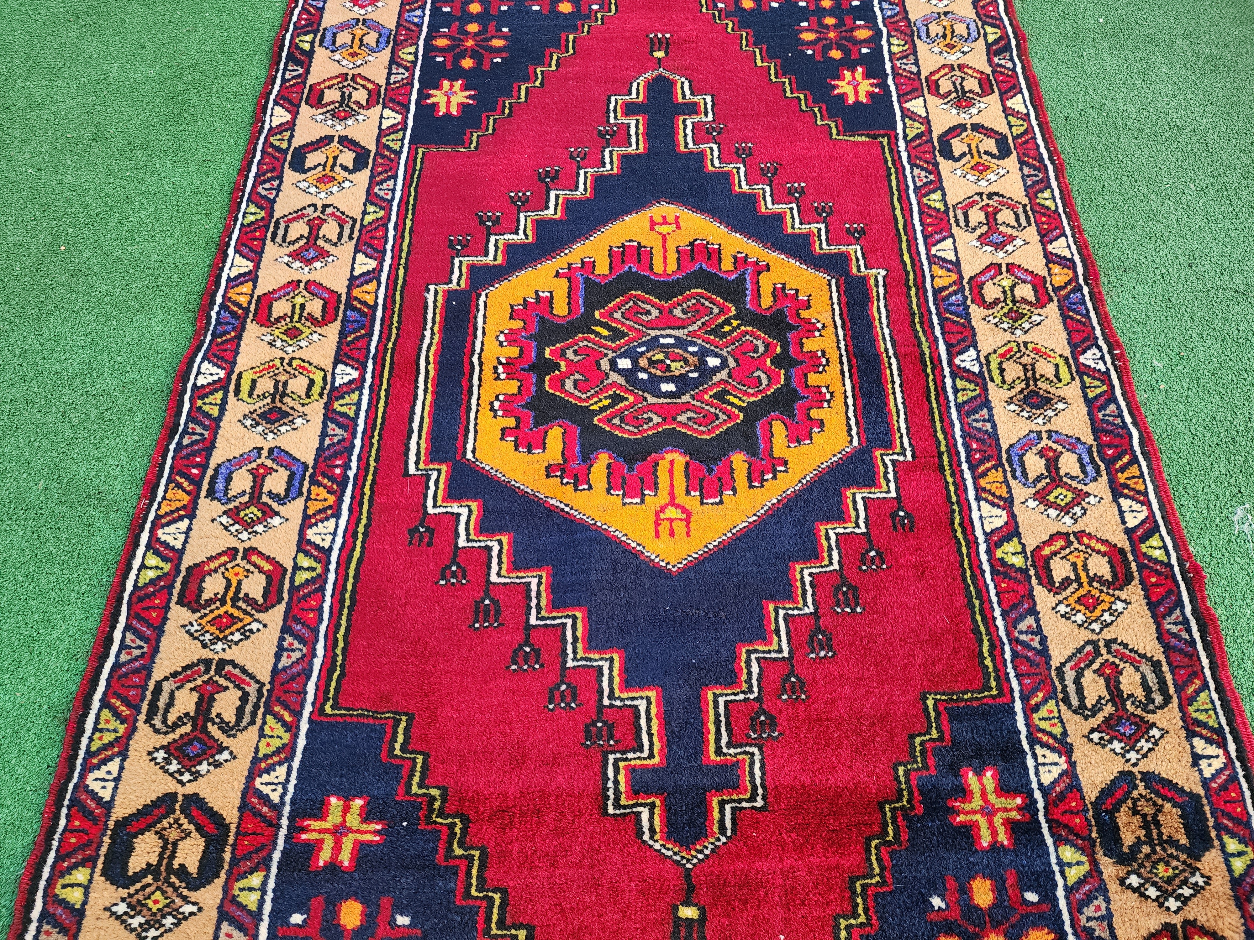 Alfombra tribal turca Yahyalı 6'6''x3'3'' pies