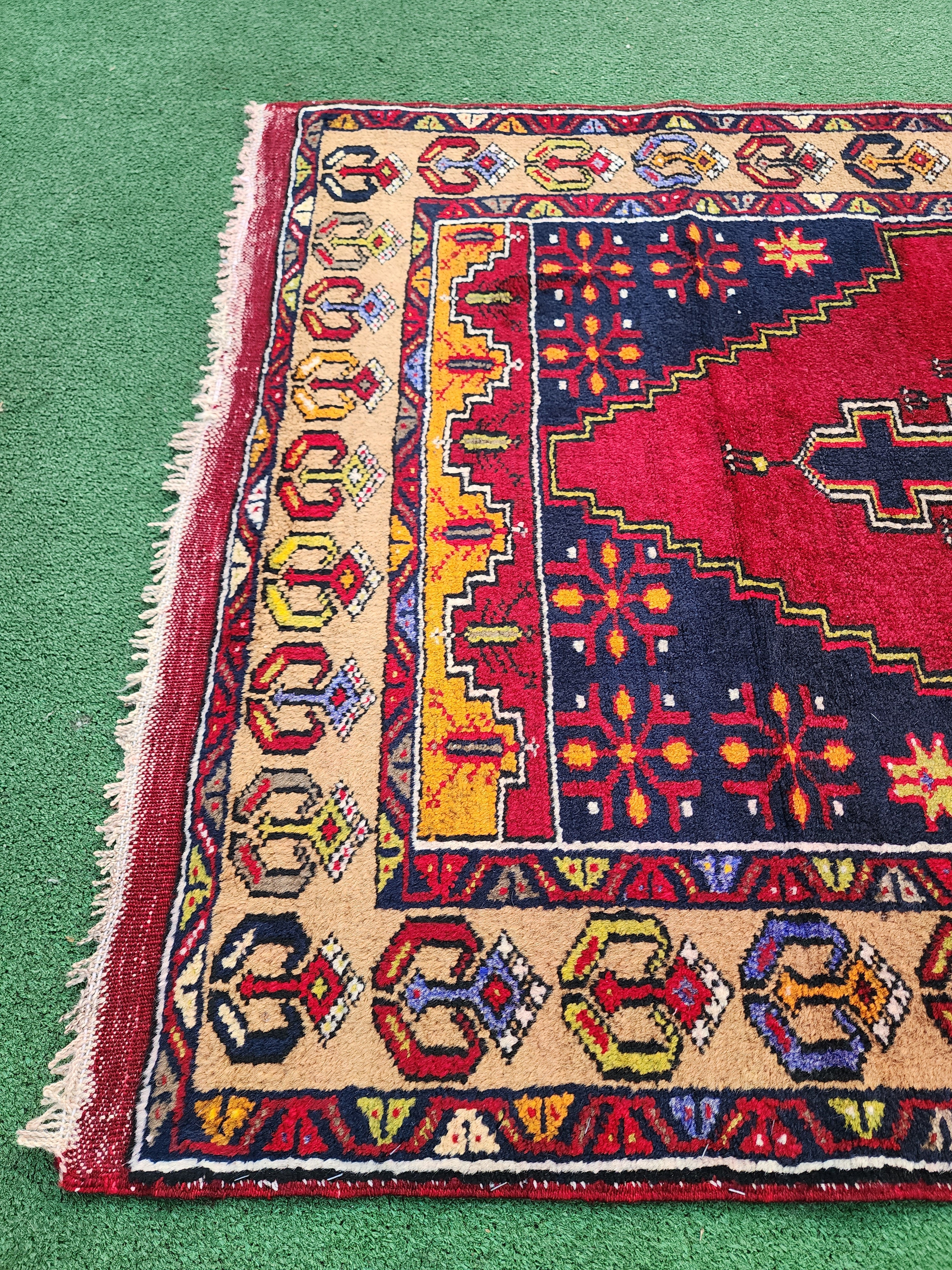 Alfombra tribal turca Yahyalı 6'6''x3'3'' pies