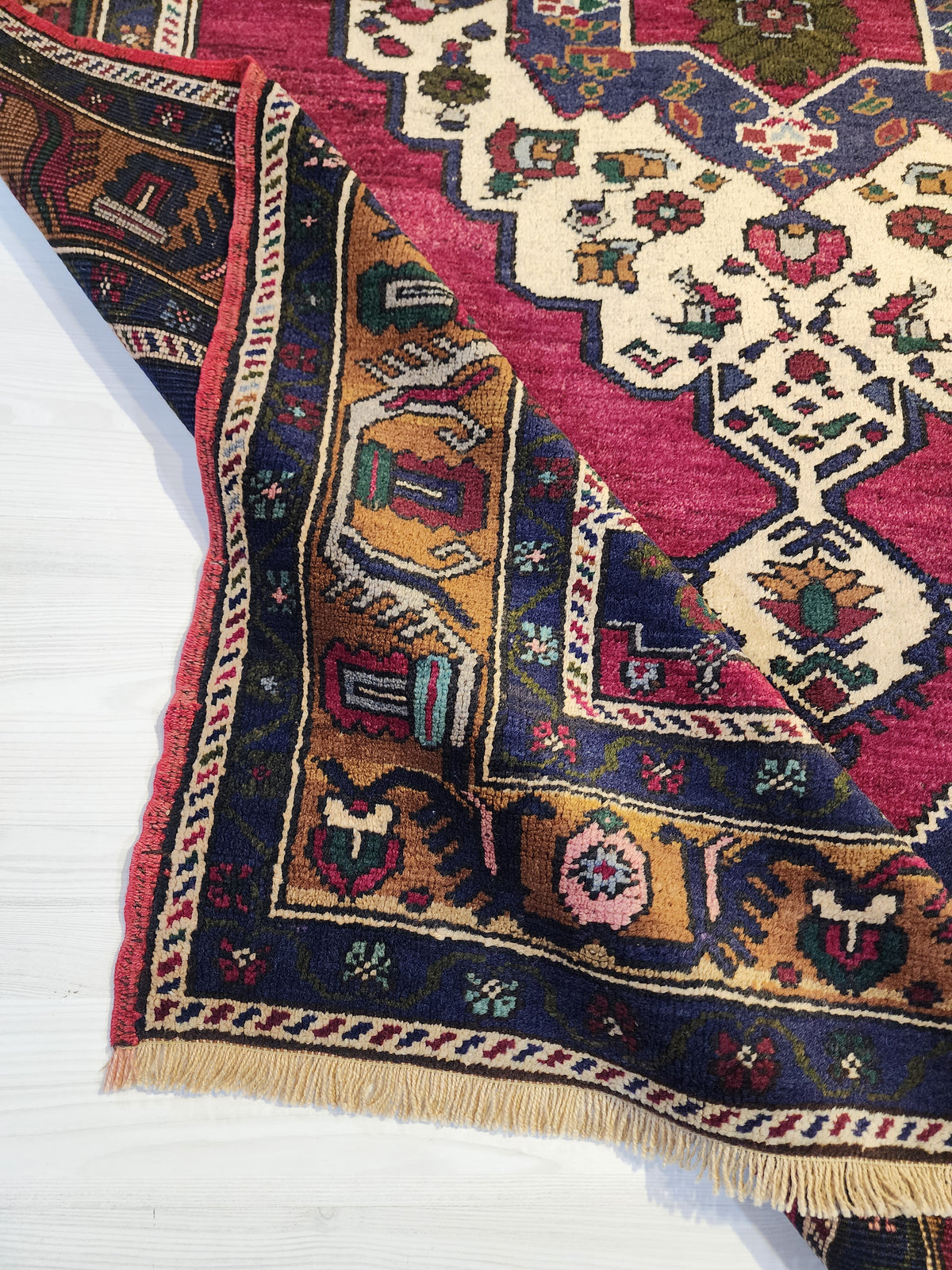 Vintage Işıklar rug in blue, red and brown, 4'8" x 7'2", photo 11