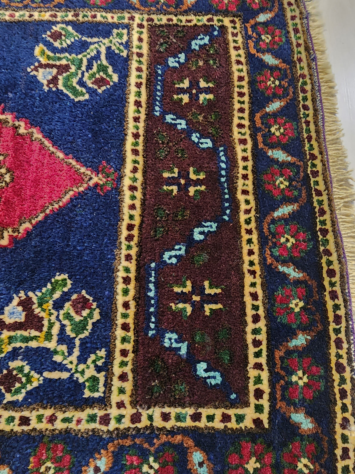 Vintage Işıklar rug in blue, red and white, 1'9" x 3'10", photo 7