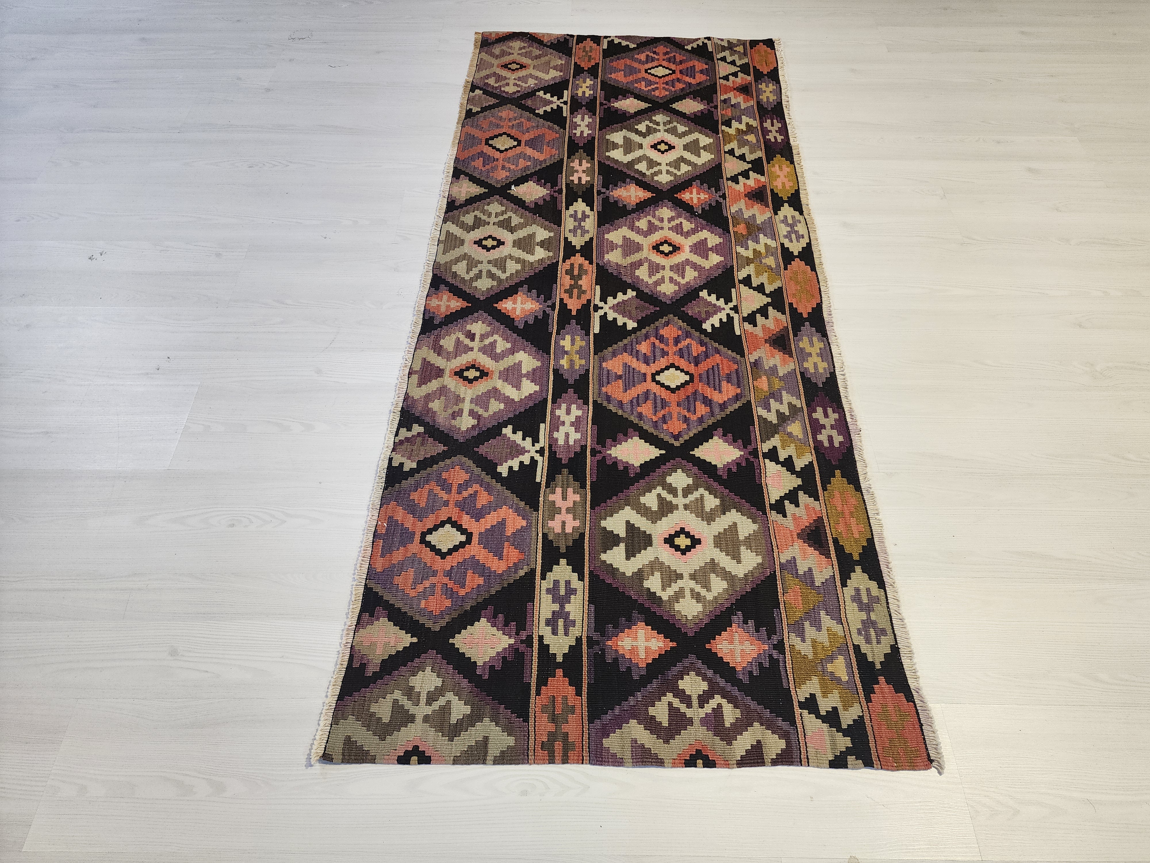 Latmia — Antique Anatolian Kilim, Erzurum Region Northeast Anatolian Rug, 2'7''x6'3''