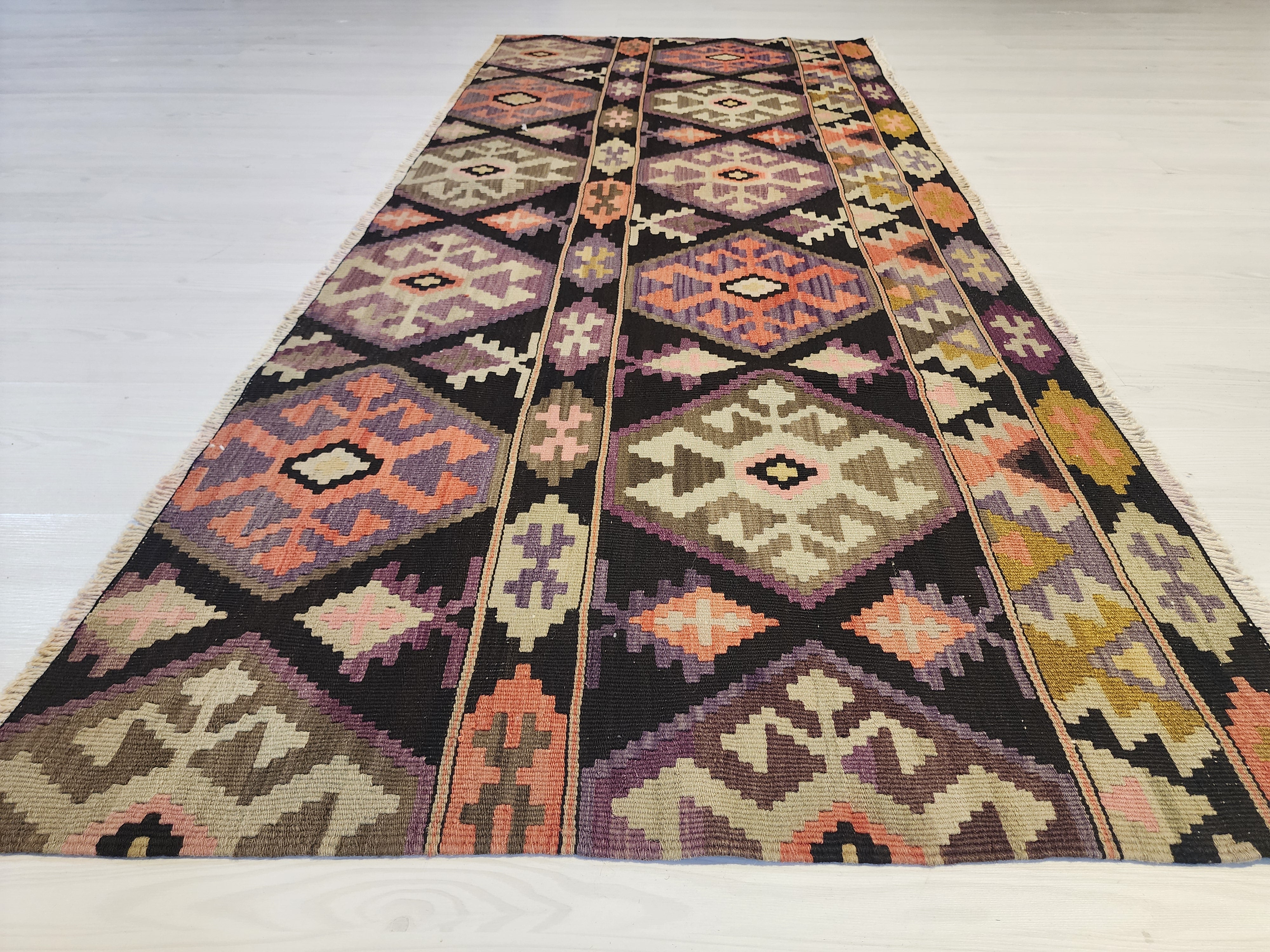 Latmia — Antique Anatolian Kilim, Erzurum Region Northeast Anatolian Rug, 2'7''x6'3''