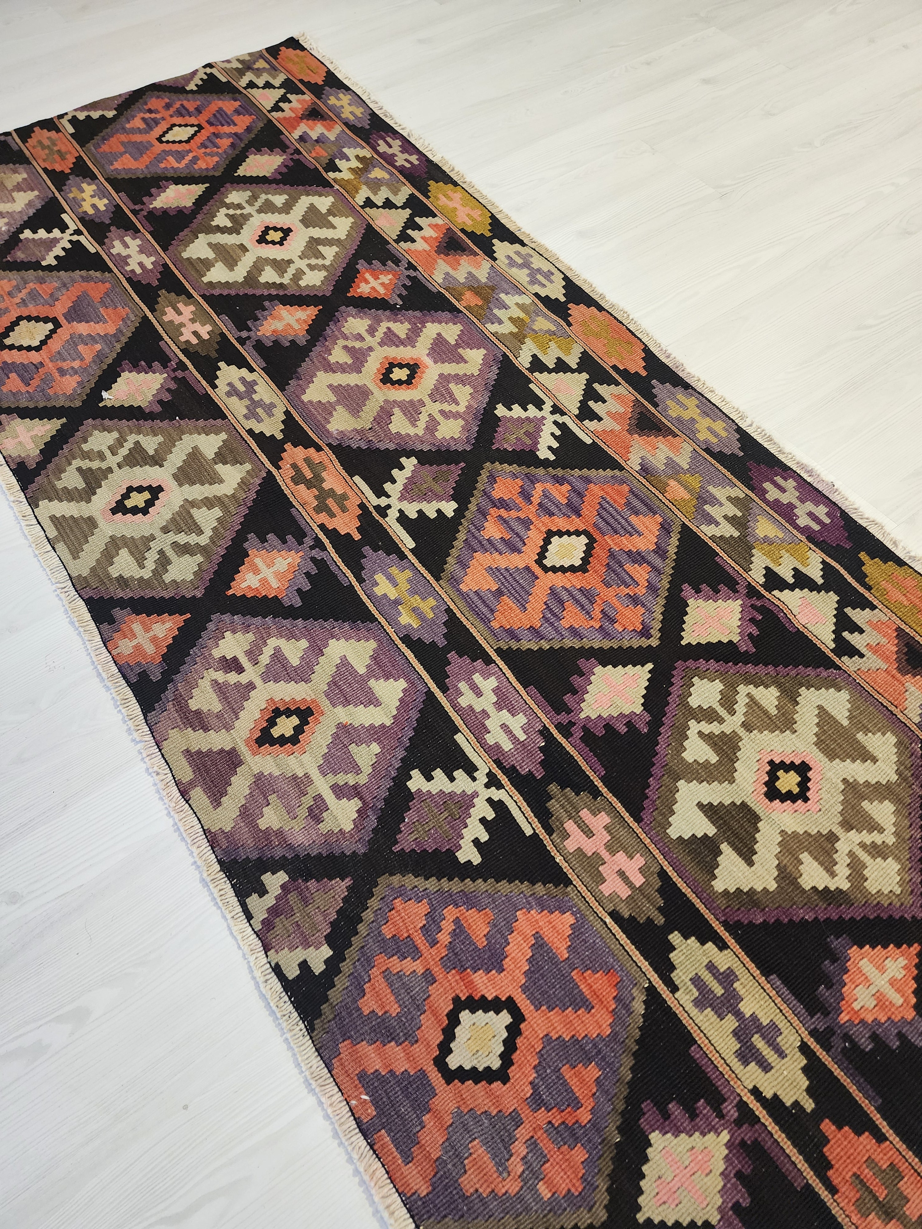 Latmia — Antique Anatolian Kilim, Erzurum Region Northeast Anatolian Rug, 2'7''x6'3''