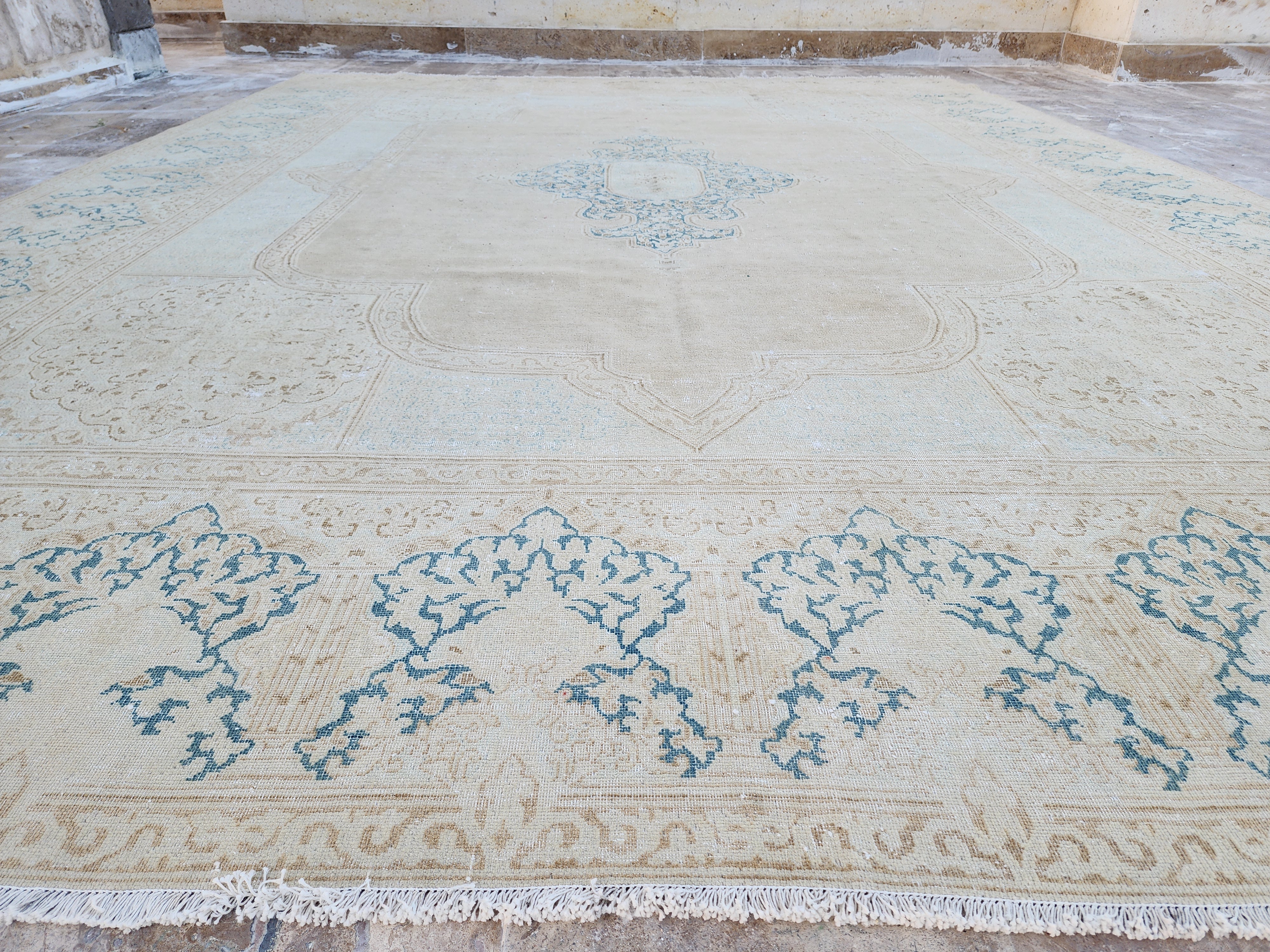 vintage Persian Large Area Rug — styled view